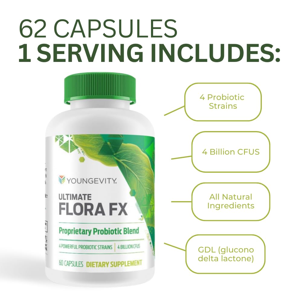 Foto 5 pulgar | Suplemento Probiótico Youngevity Ultimate Flora Fx 240 Cápsulas - Venta Internacional