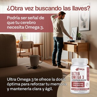 Foto 4 | Ultra Omega 3 Nutrientes Vidalabs México Alta Concentración 400 Mg Epa Y 300 Mg Dha 30 Cápsulas
