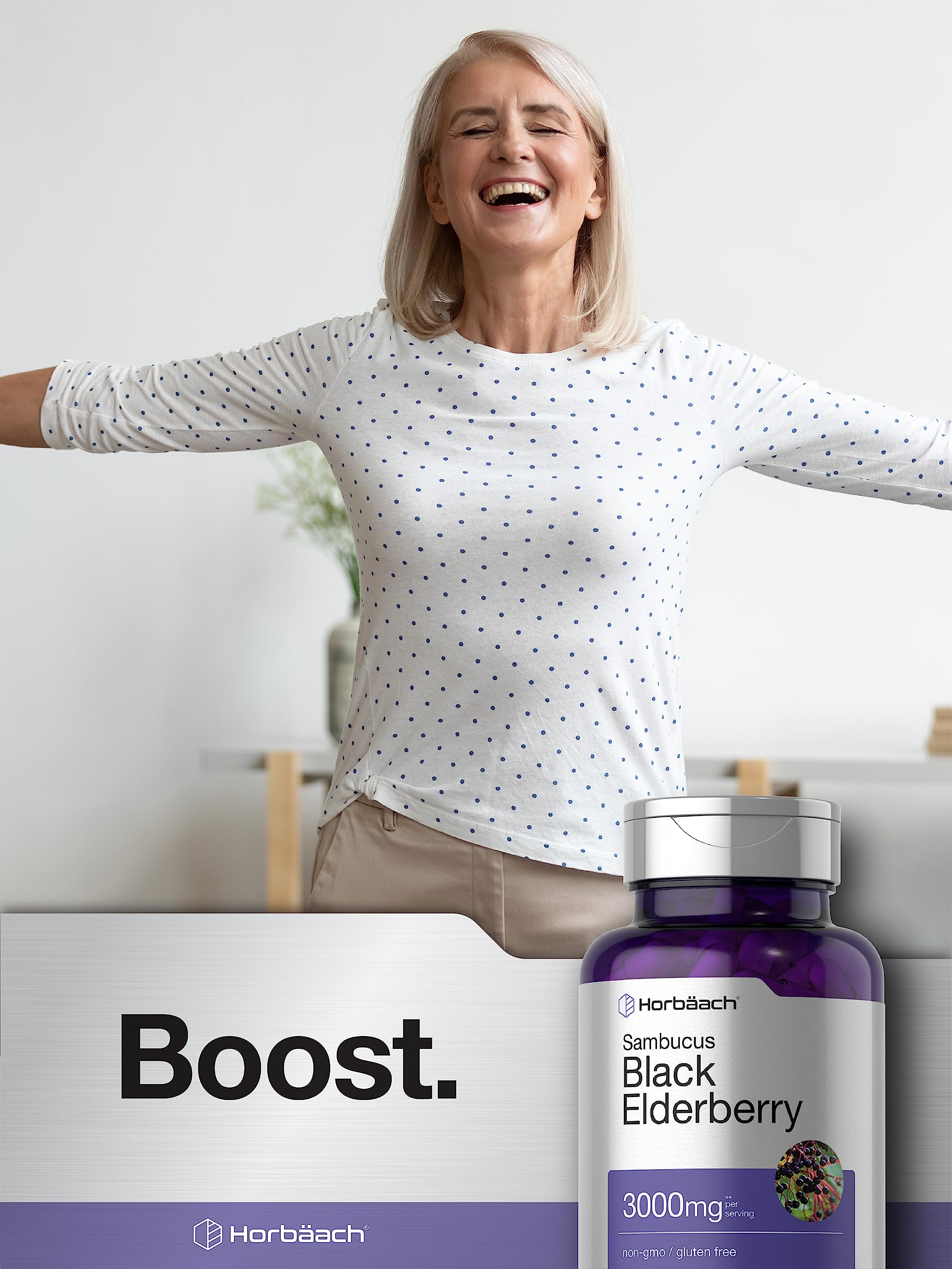 Foto 6 | Suplemento Horbäach Black Elderberry 180 Cápsulas- Venta Internacional