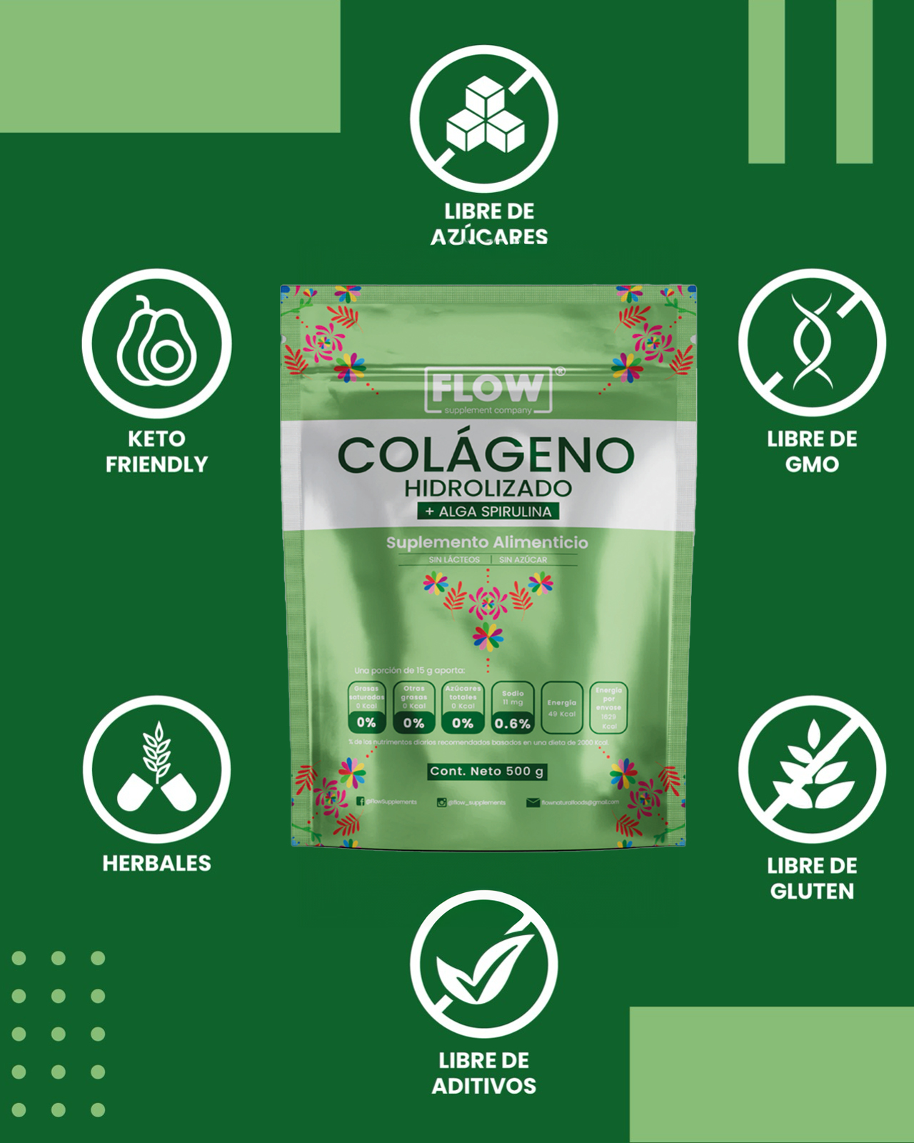 Foto 4 pulgar | Suplemento Flow Supplements de Colágeno 1 Pieza