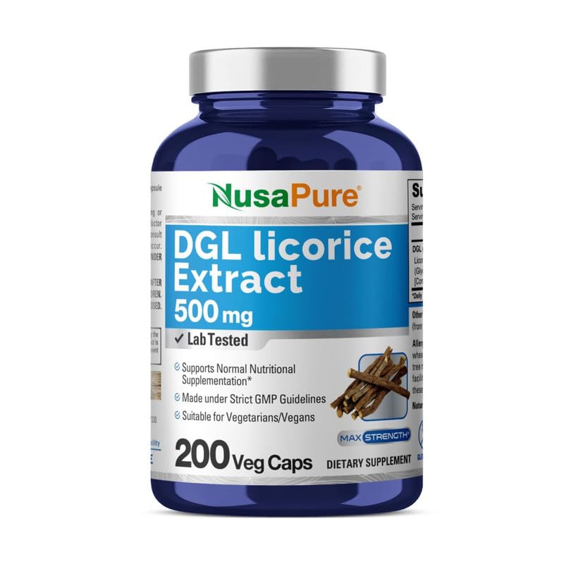 Foto 2 pulgar | Suplemento de Extracto de Regaliz Nusapure Dgl 500 Mg 200 Cápsulas - Venta Internacional