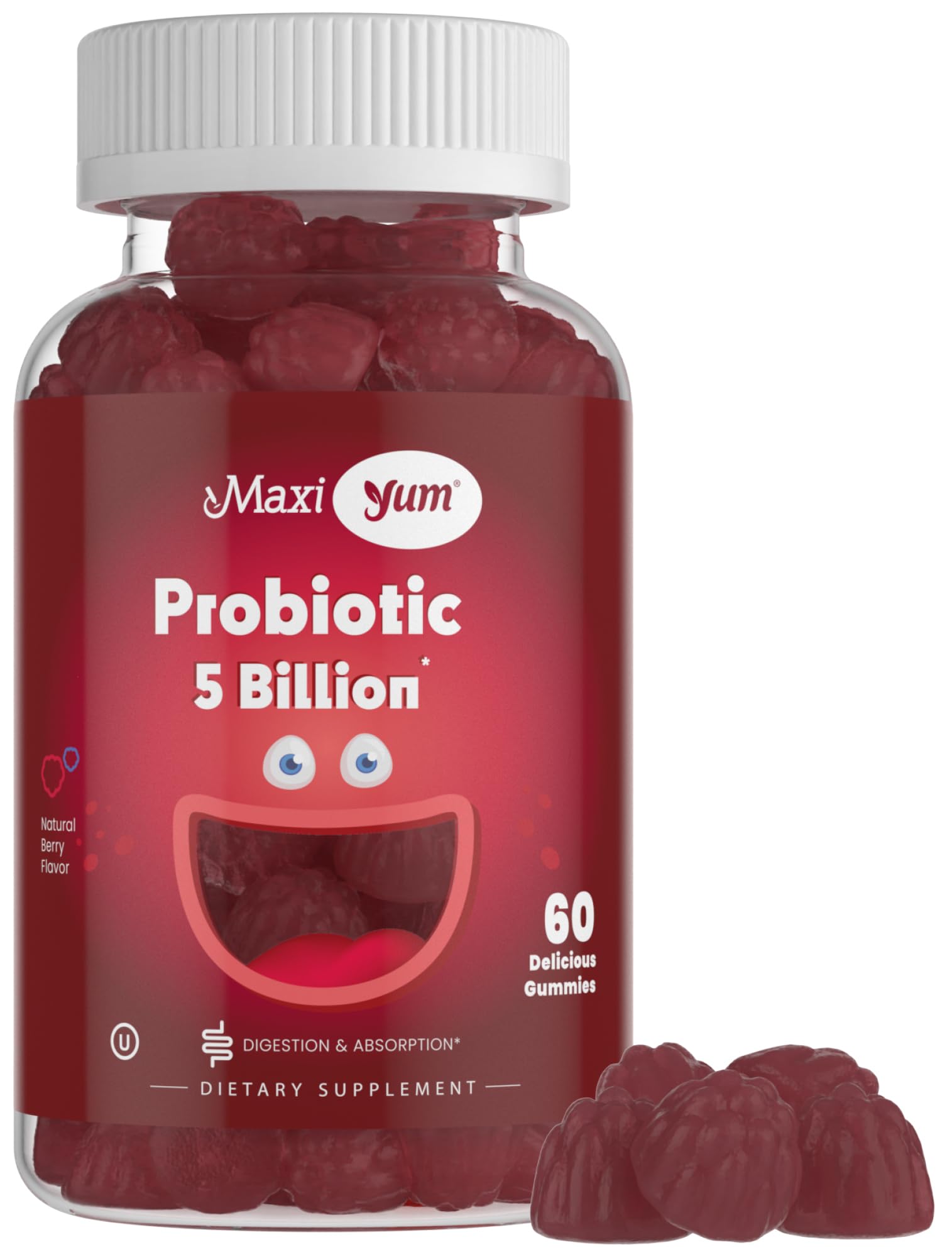 Foto 2 pulgar | Gomitas Probióticas Maxi Yum 5 Mil Millones De Ufc, Salud Digestiva - Venta Internacional