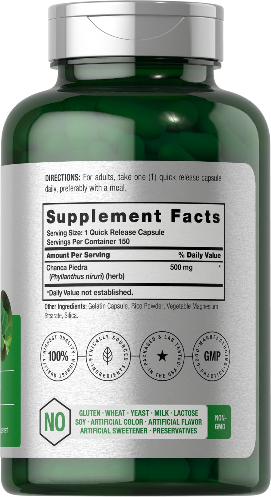 Foto 3 pulgar | Suplemento Horbäach Chanca Piedra 500 mg 150 Unidades - Venta Internacional