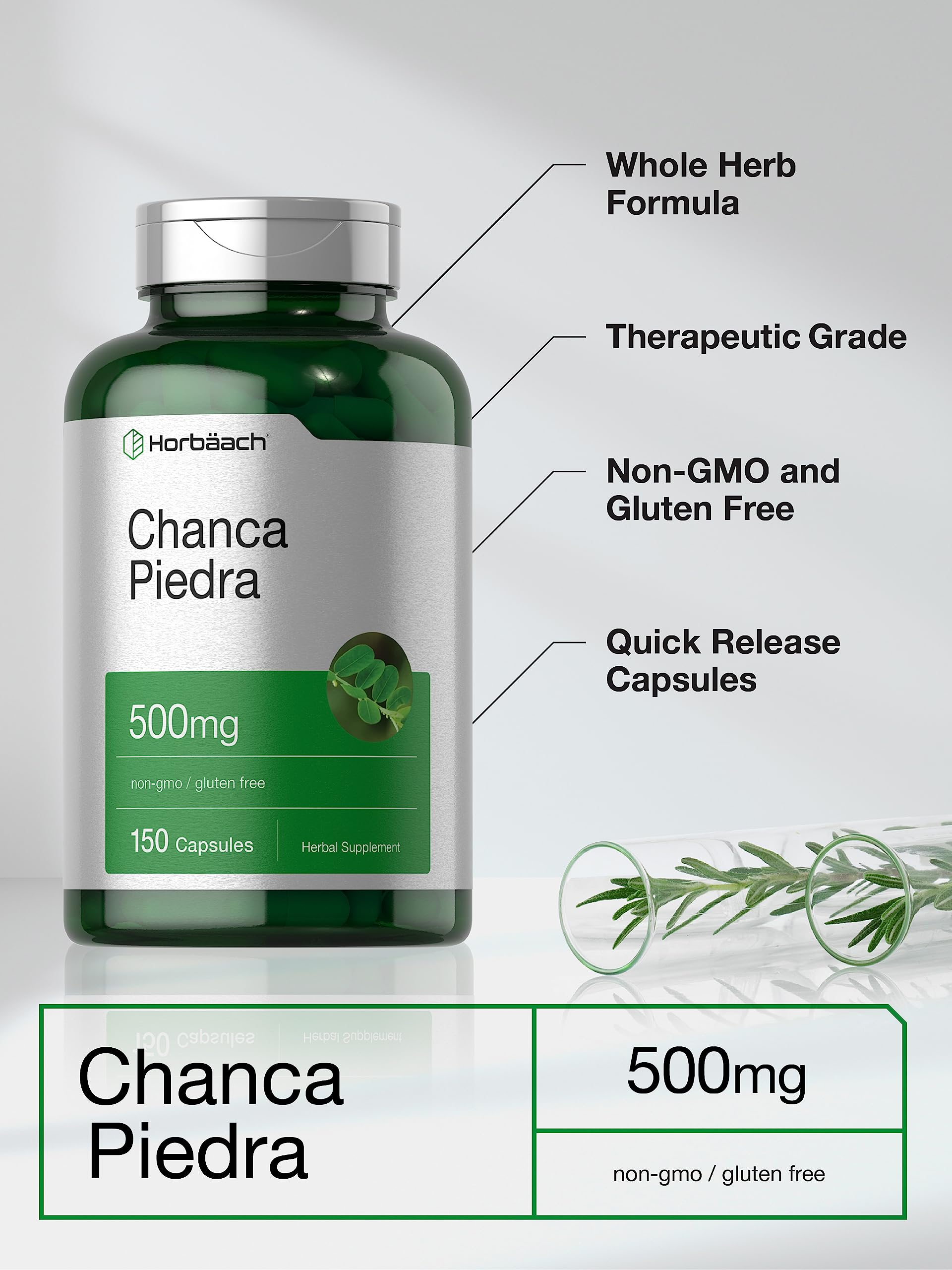 Foto 4 pulgar | Suplemento Horbäach Chanca Piedra 500 mg 150 Unidades - Venta Internacional