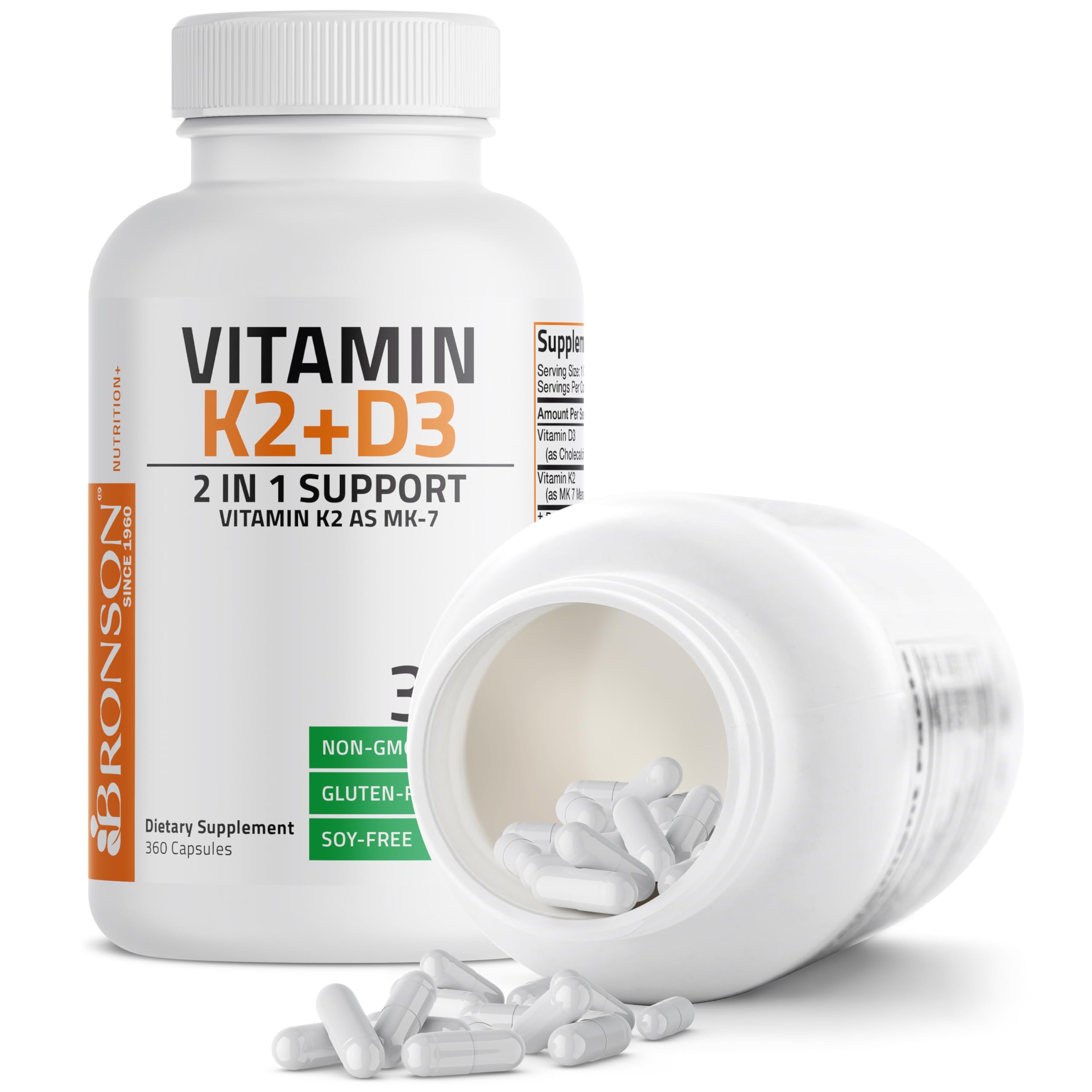 Foto 5 pulgar | Vitamina K2 y D3 Bronson 5000 Ui 360 Cápsulas - Venta Internacional