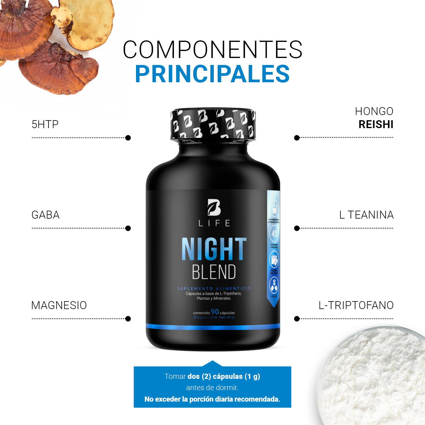 Foto 4 pulgar | Night Blend B Life 90 Cápsulas