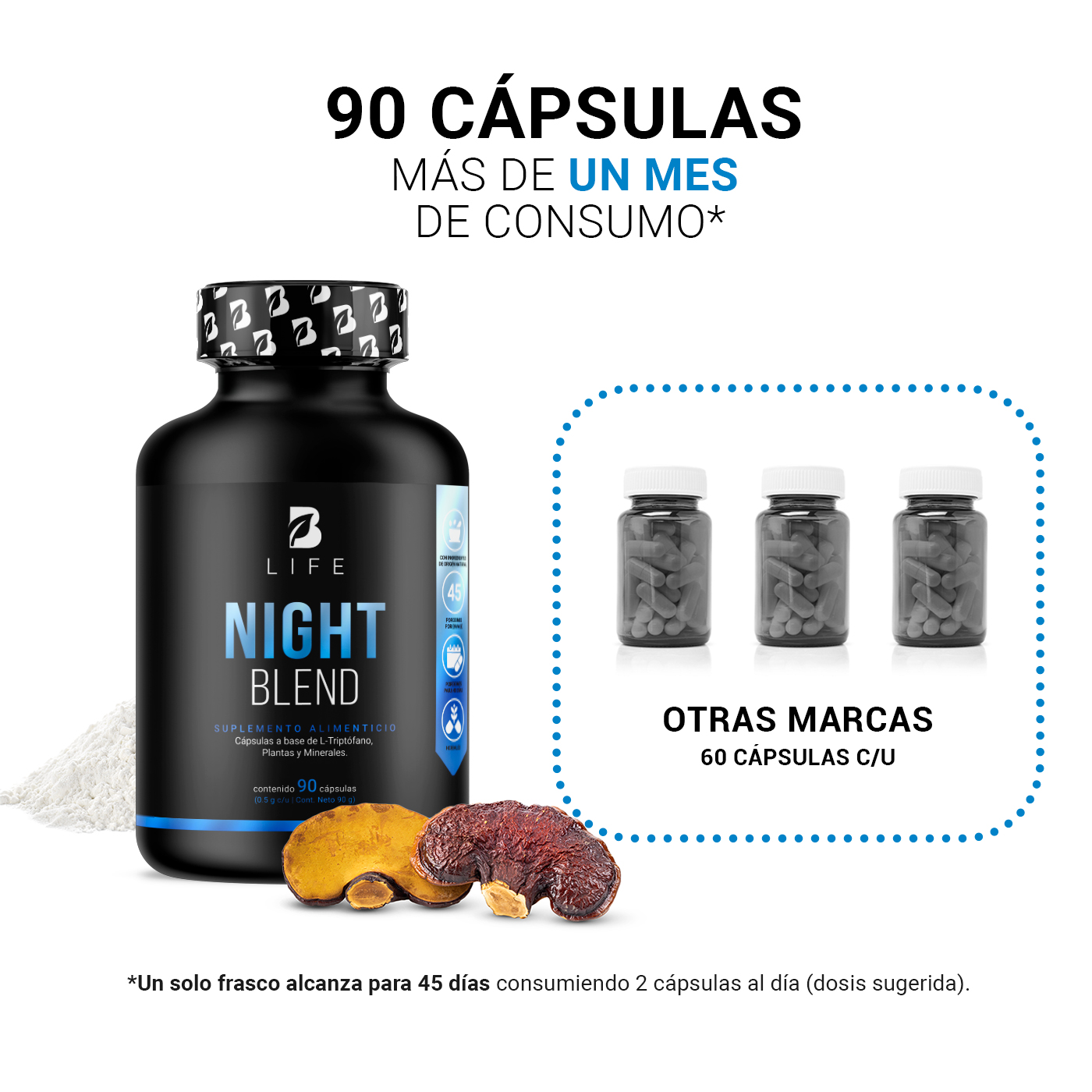 Foto 5 pulgar | Night Blend B Life 90 Cápsulas