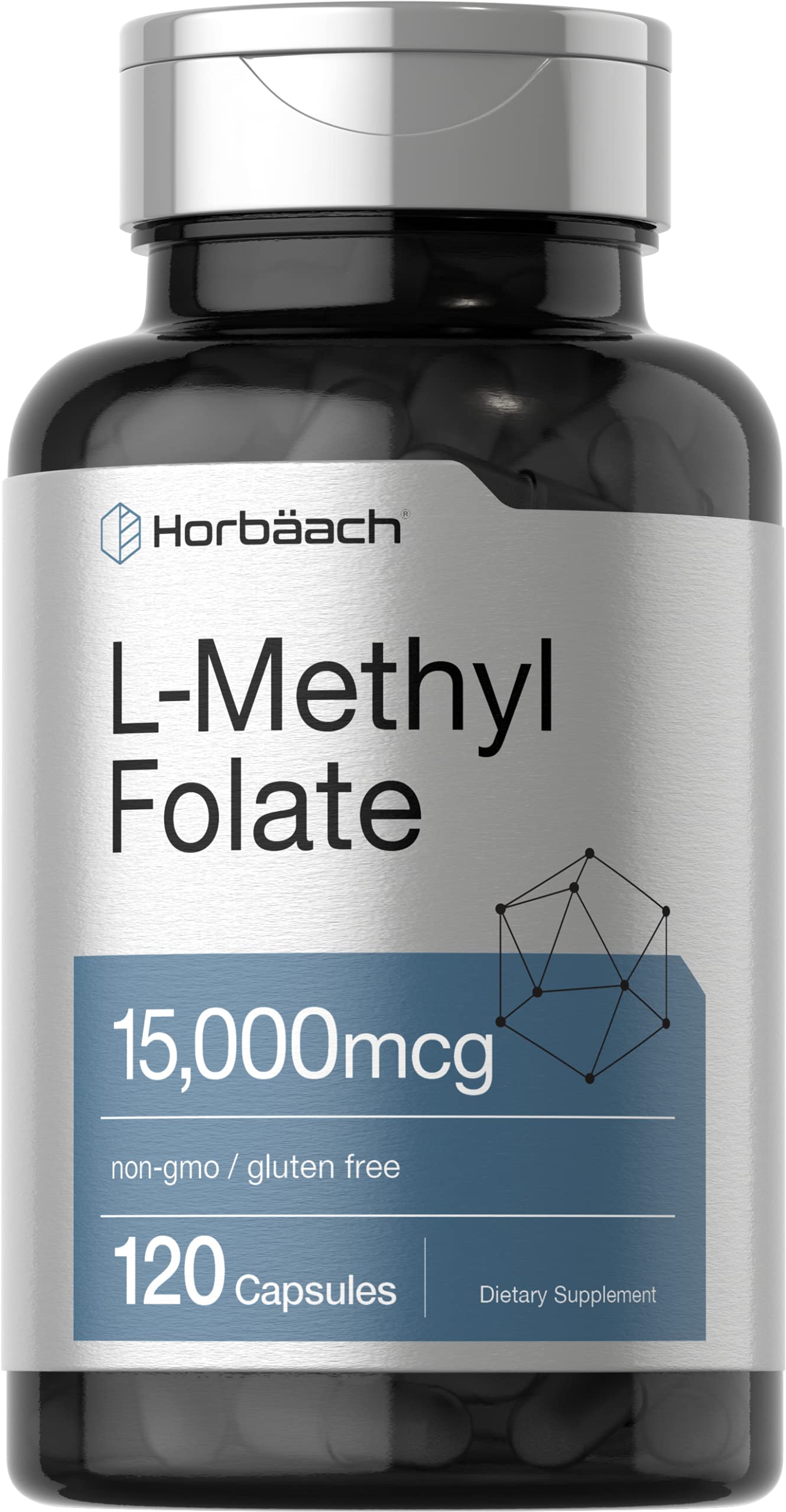 Foto 2 pulgar | Suplemento Horbaach L Metilfolato 15 mg 120 Cápsulas - Venta Internacional