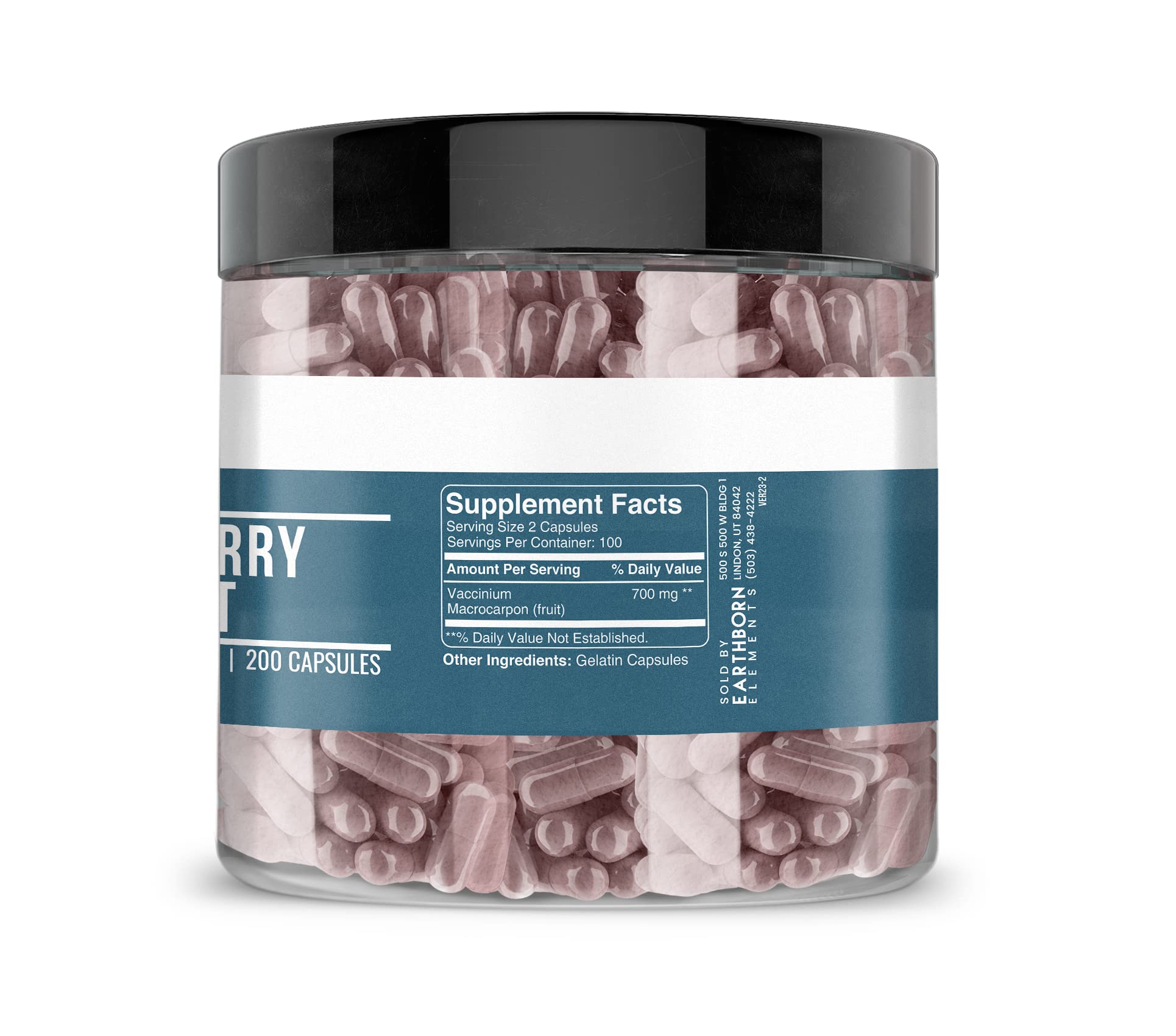 Foto 4 | Suplemento Dietético Earthborn Elements Extracto de Arándano 200 Cápsulas - Venta Internacional
