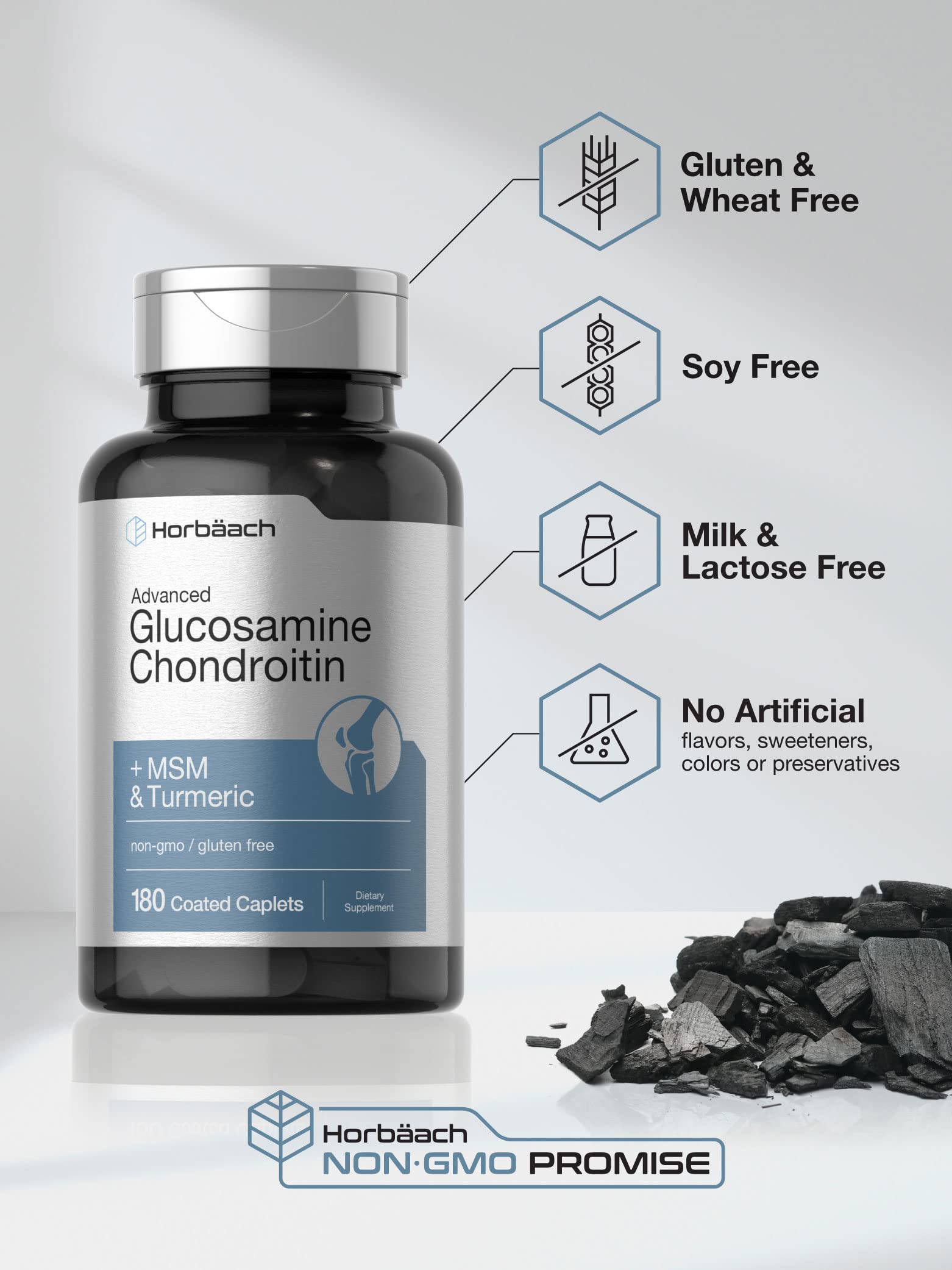 Foto 5 pulgar | Suplemento Horbaach Glucosamina y Condroitina 180 Cápsulas - Venta Internacional