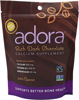 Foto 1 | Suplemento de Calcio Adora Dark Chocolate 30 Tabletas Paquete de 6 - Venta Internacional