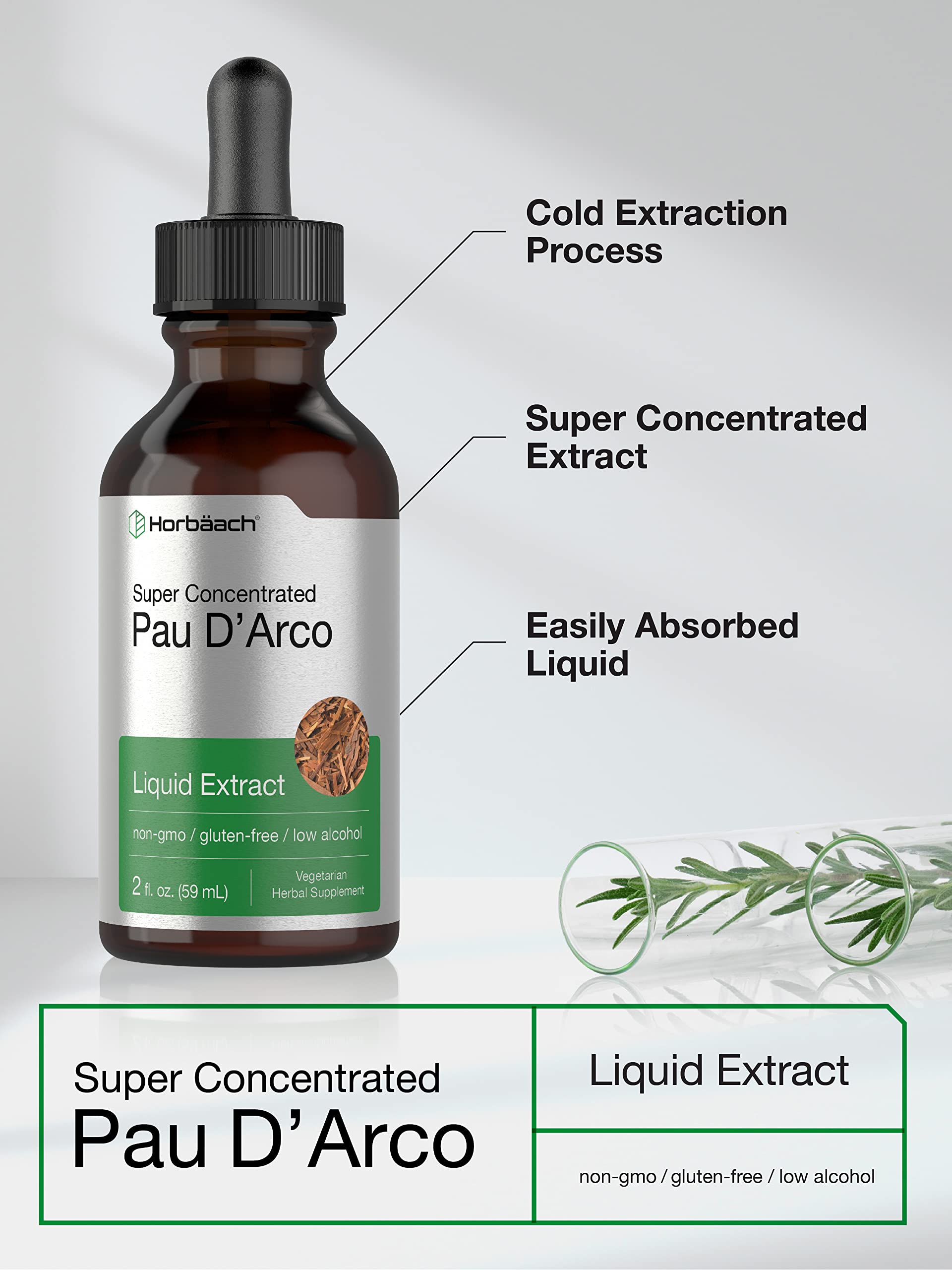 Foto 4 pulgar | Suplemento Horbäach Pau D'arco Extract 60 ml - Venta Internacional
