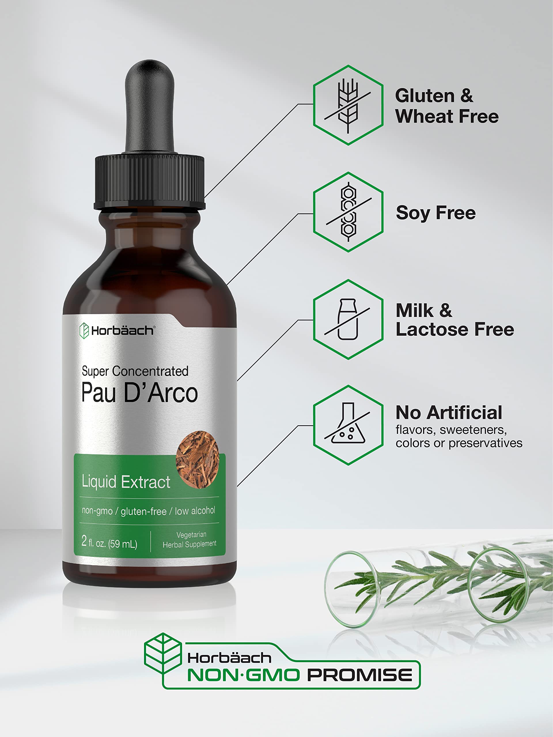 Foto 5 pulgar | Suplemento Horbäach Pau D'arco Extract 60 ml - Venta Internacional