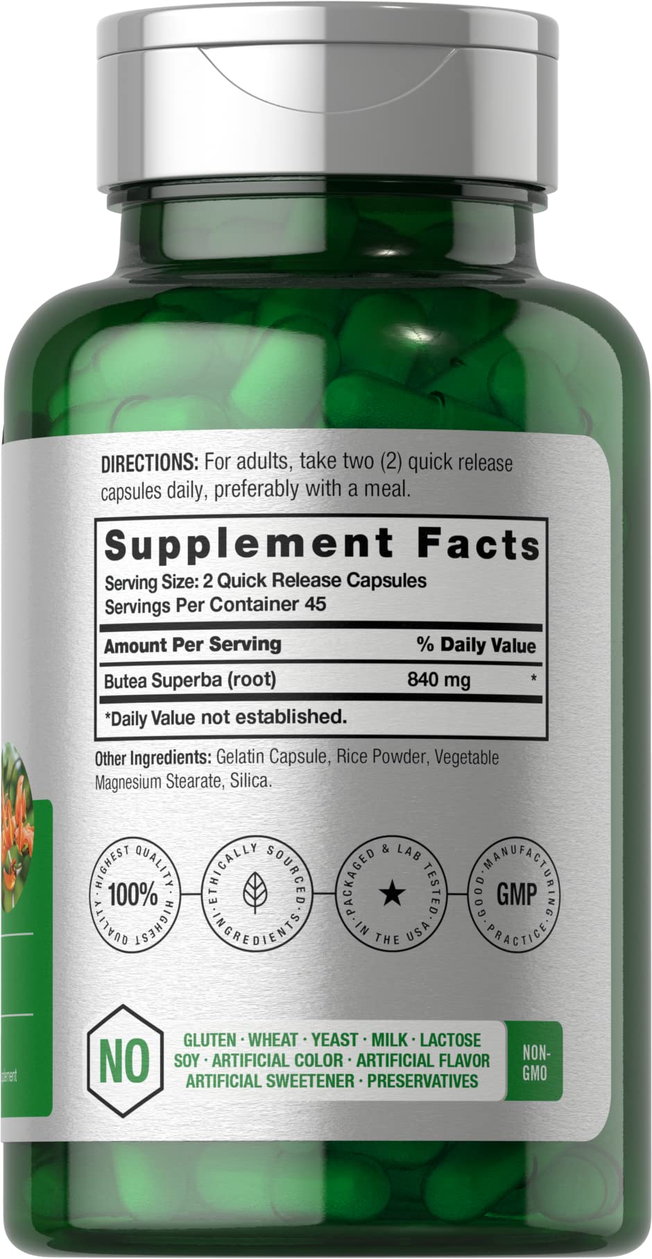 Foto 2 | Suplemento Horbäach Butea Superba Root 840 mg 90 Cápsulas - Venta Internacional