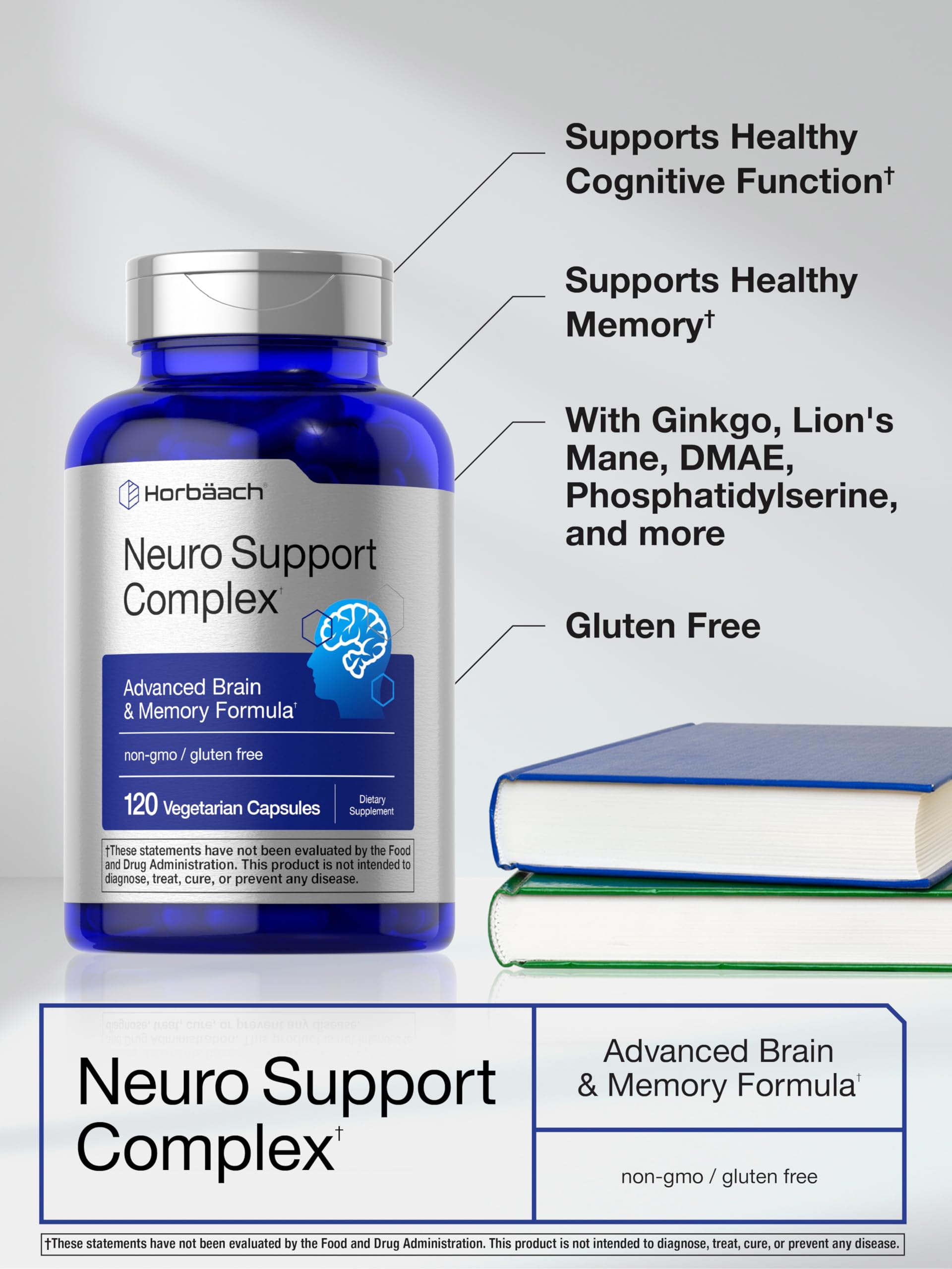Foto 4 pulgar | Suplemento Horbäach Neuro Support 120 Cápsulas - Venta Internacional