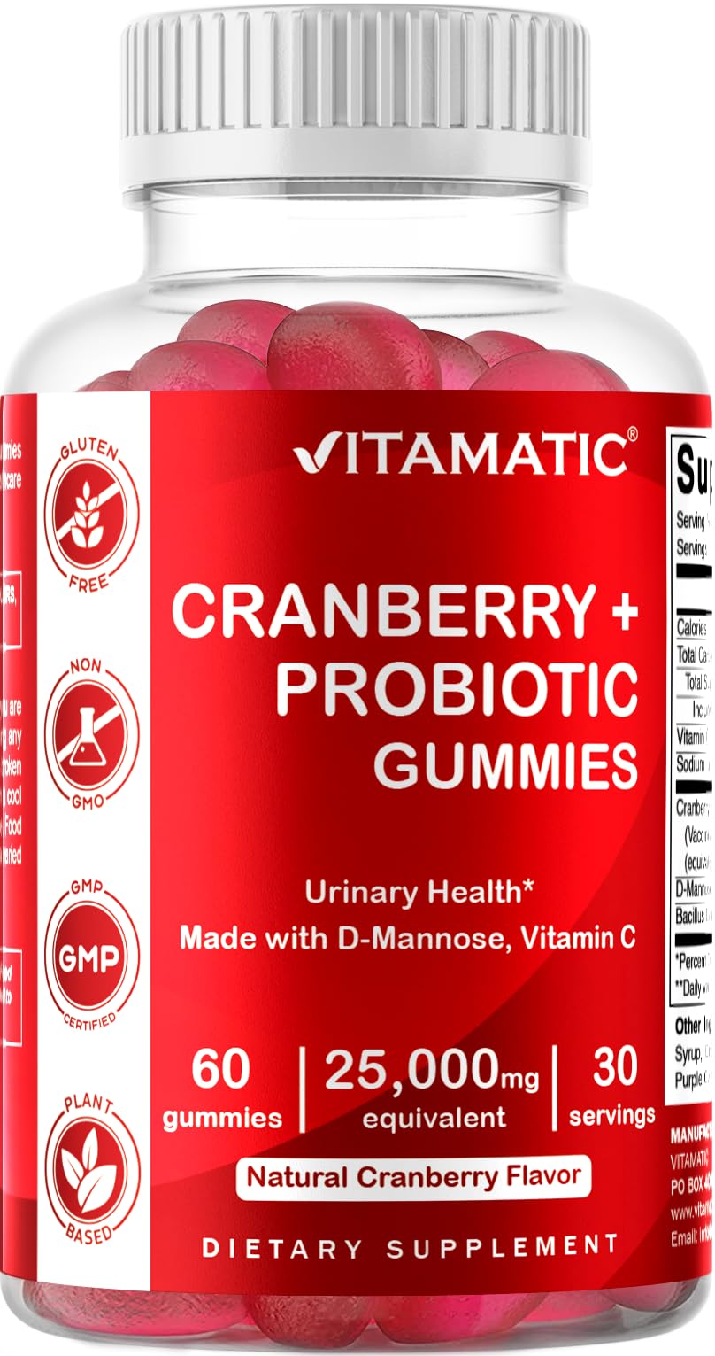 Foto 2 pulgar | Gomitas Veganas de Arándano Supplement Vitamatic 60 Piezas - Venta Internacional