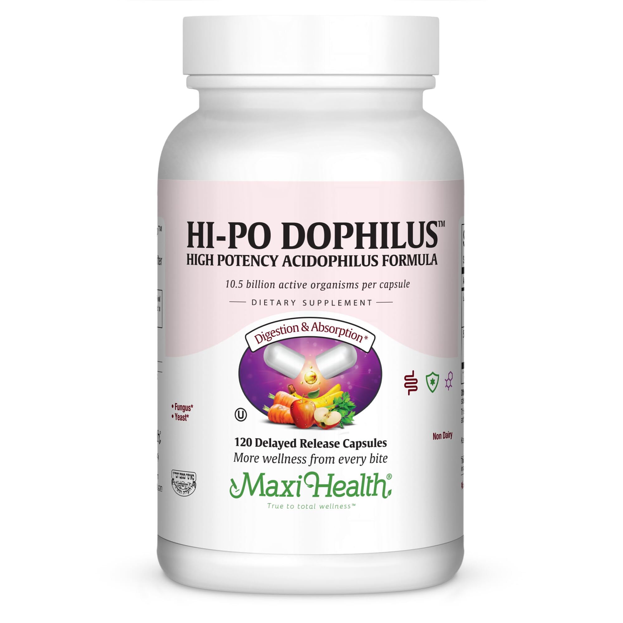 Foto 2 pulgar | Suplemento Maxi Health Hi-po Dophilus Probióticos 120 Cápsulas - Venta Internacional