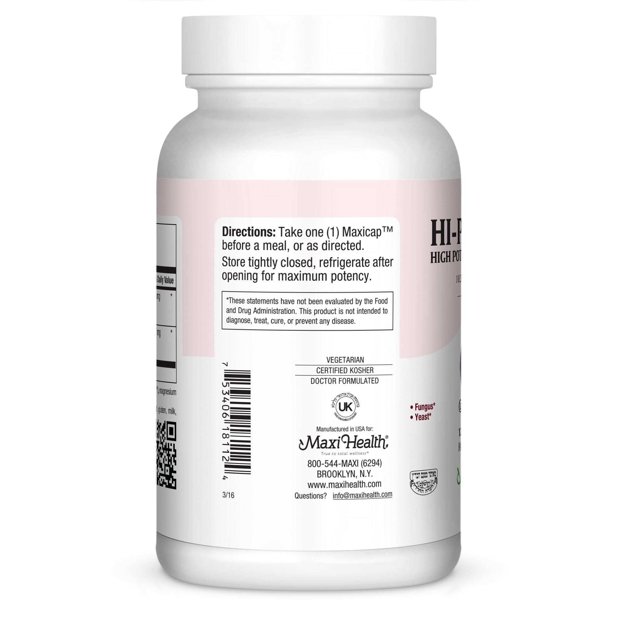Foto 4 pulgar | Suplemento Maxi Health Hi-po Dophilus Probióticos 120 Cápsulas - Venta Internacional
