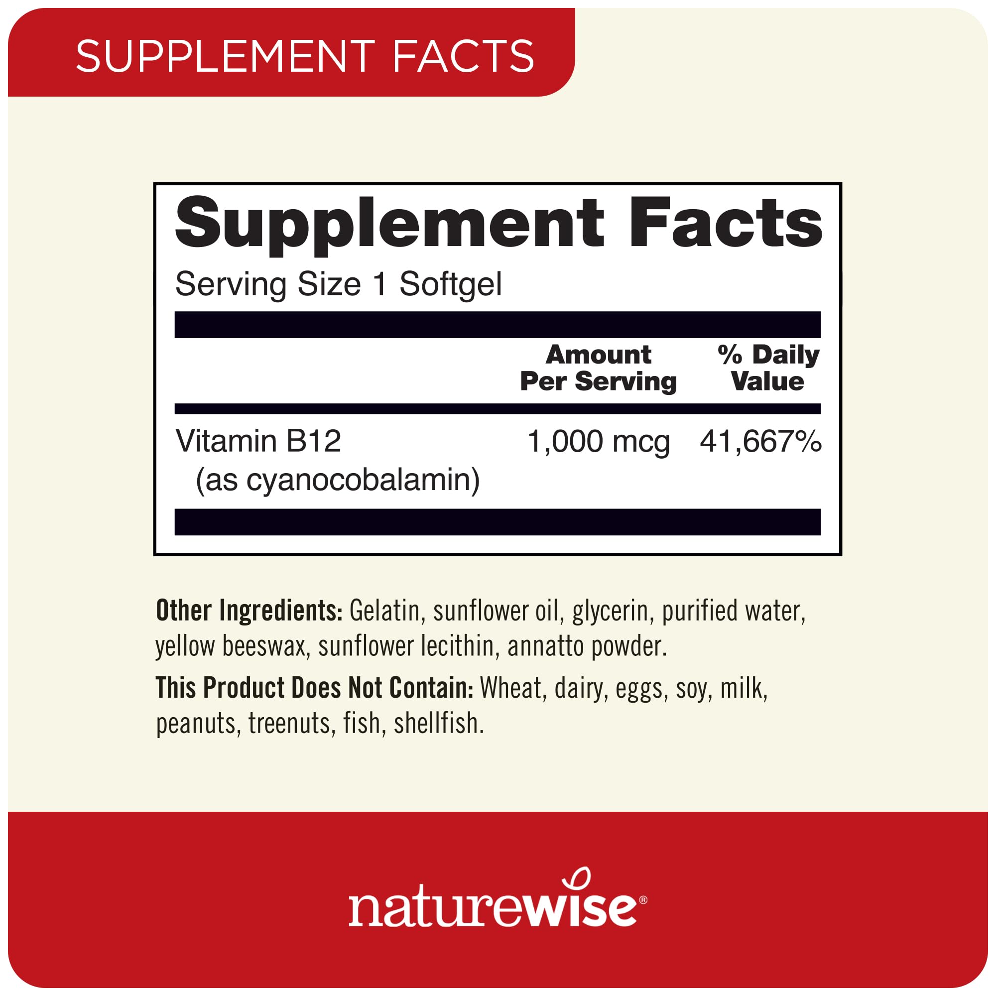 Foto 6 pulgar | Suplemento de Vitamina B12 Naturewise 1000 MCG 150 Cápsulas Blandas - Venta Internacional