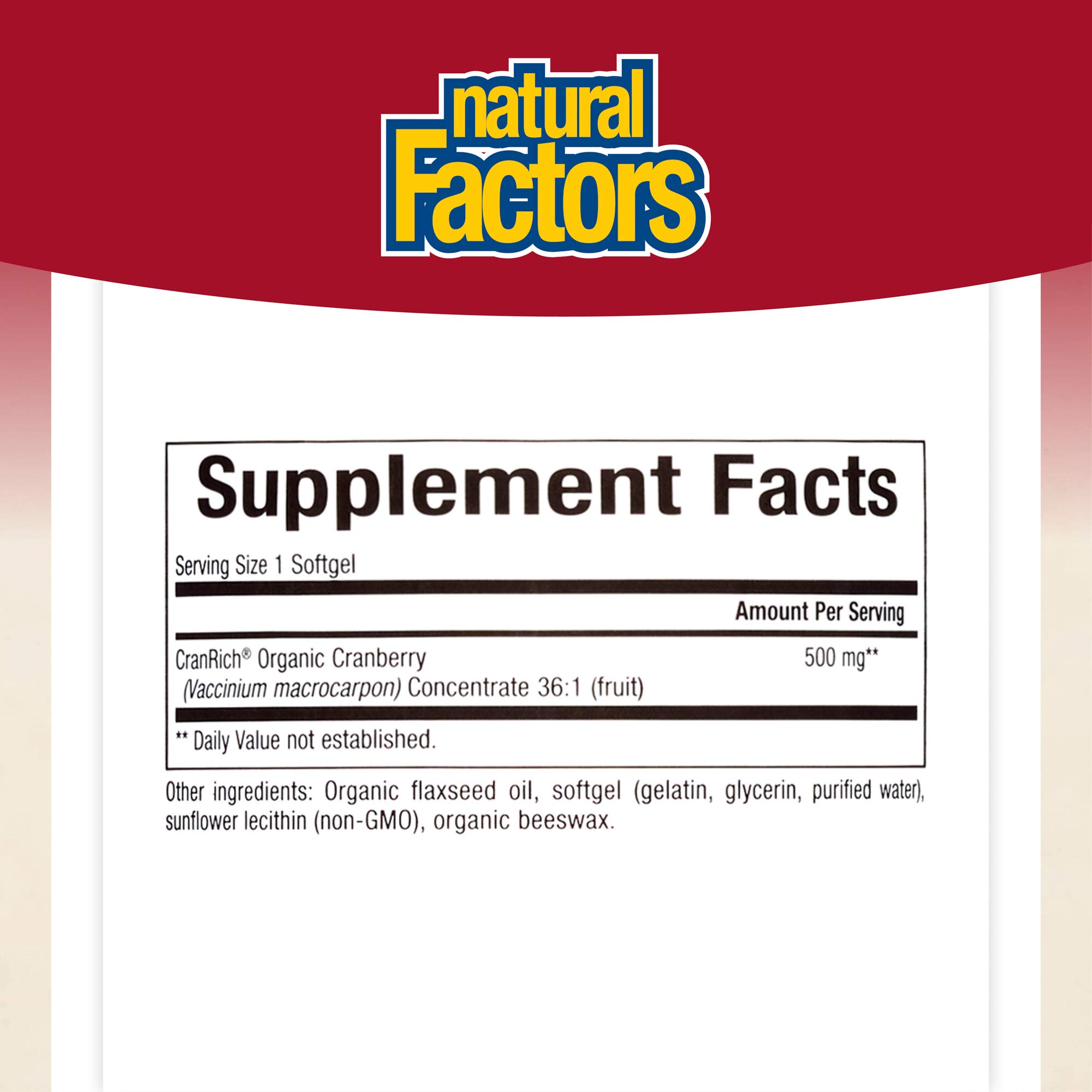 Foto 3 pulgar | Suplemento Natural Factors Cranrich Cranberry 90 Cápsulas Blandas - Venta Internacional