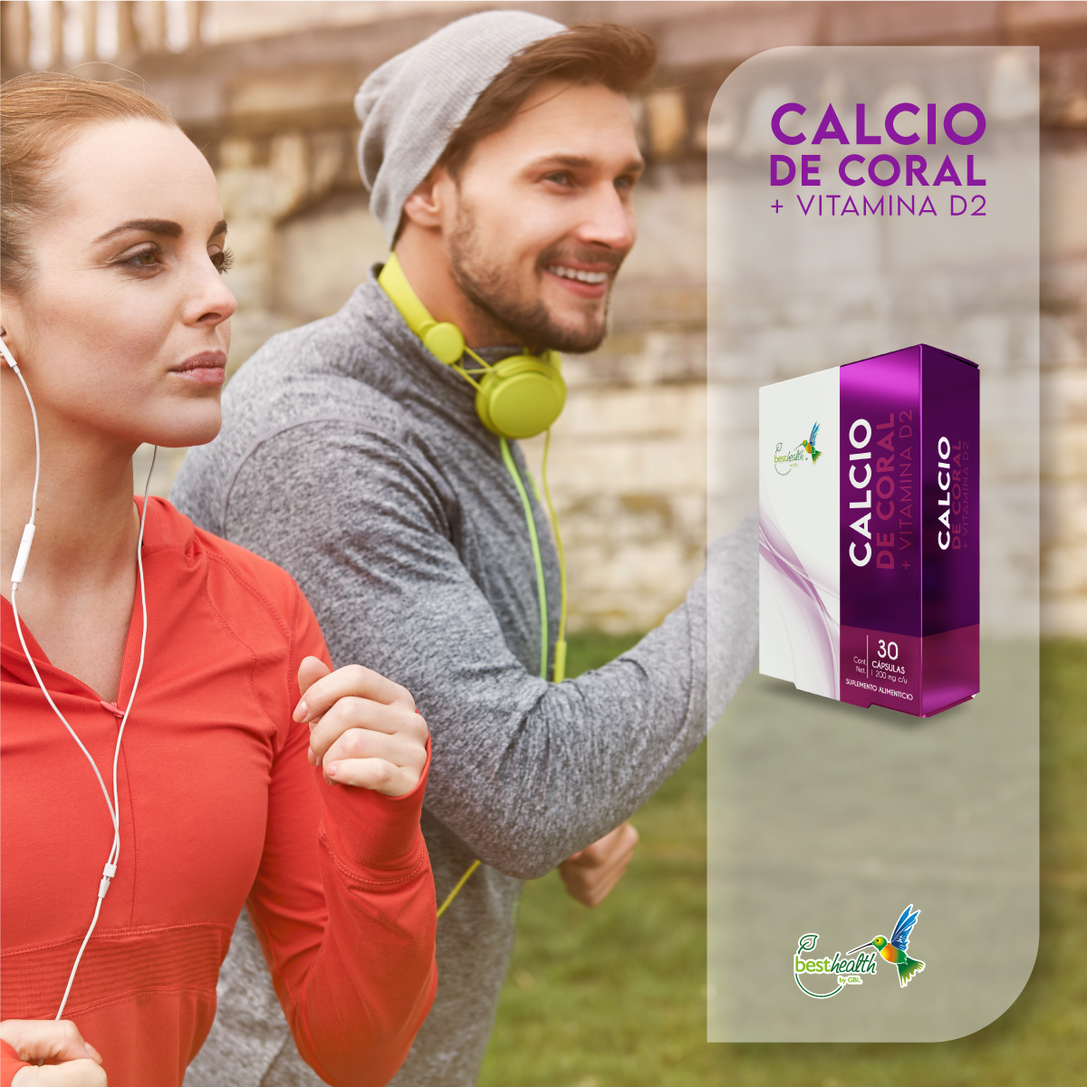 Foto 4 | Calcio de Coral + Vitamina D2 Best Health 30 Cápsulas