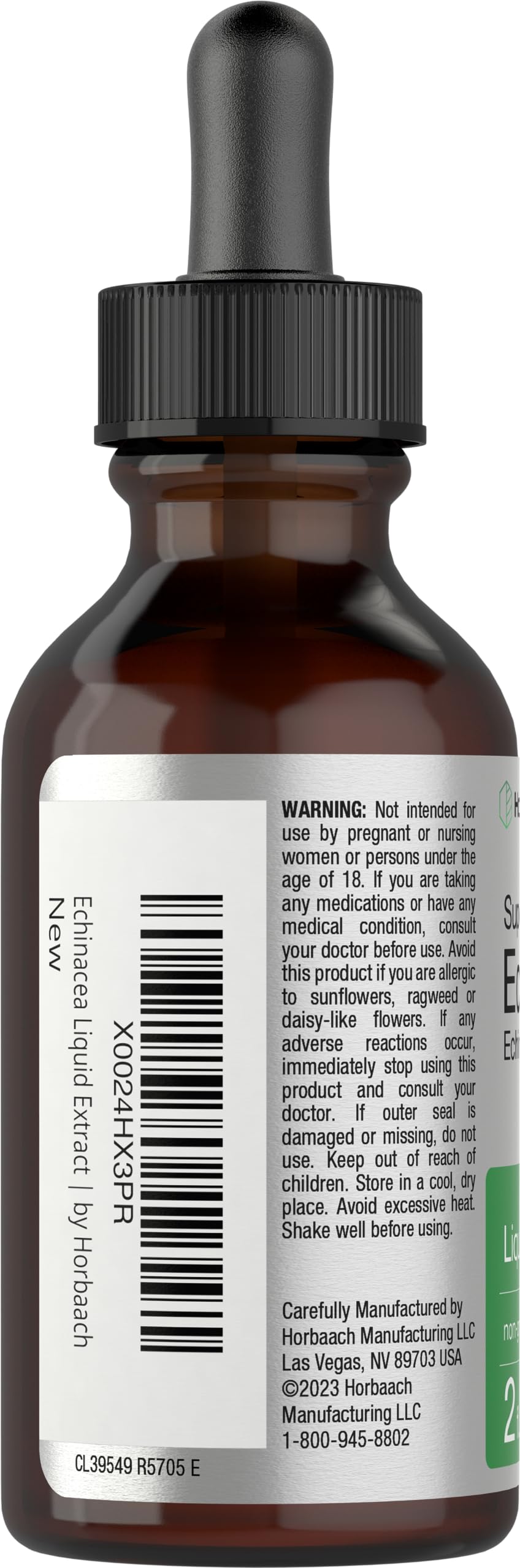 Foto 4 pulgar | Suplemento Horbäach Echinacea Drops Extracto Líquido 60 ml - Venta Internacional