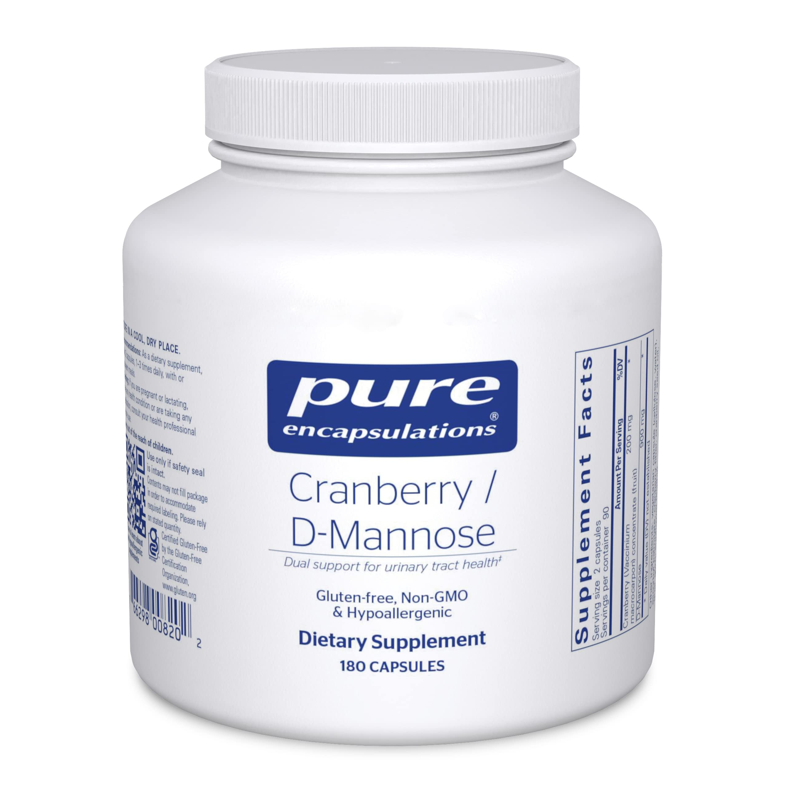 Foto 1 | Suplemento Pure Encapsulations Arándano D-Manosa 180 Cápsulas - Venta Internacional