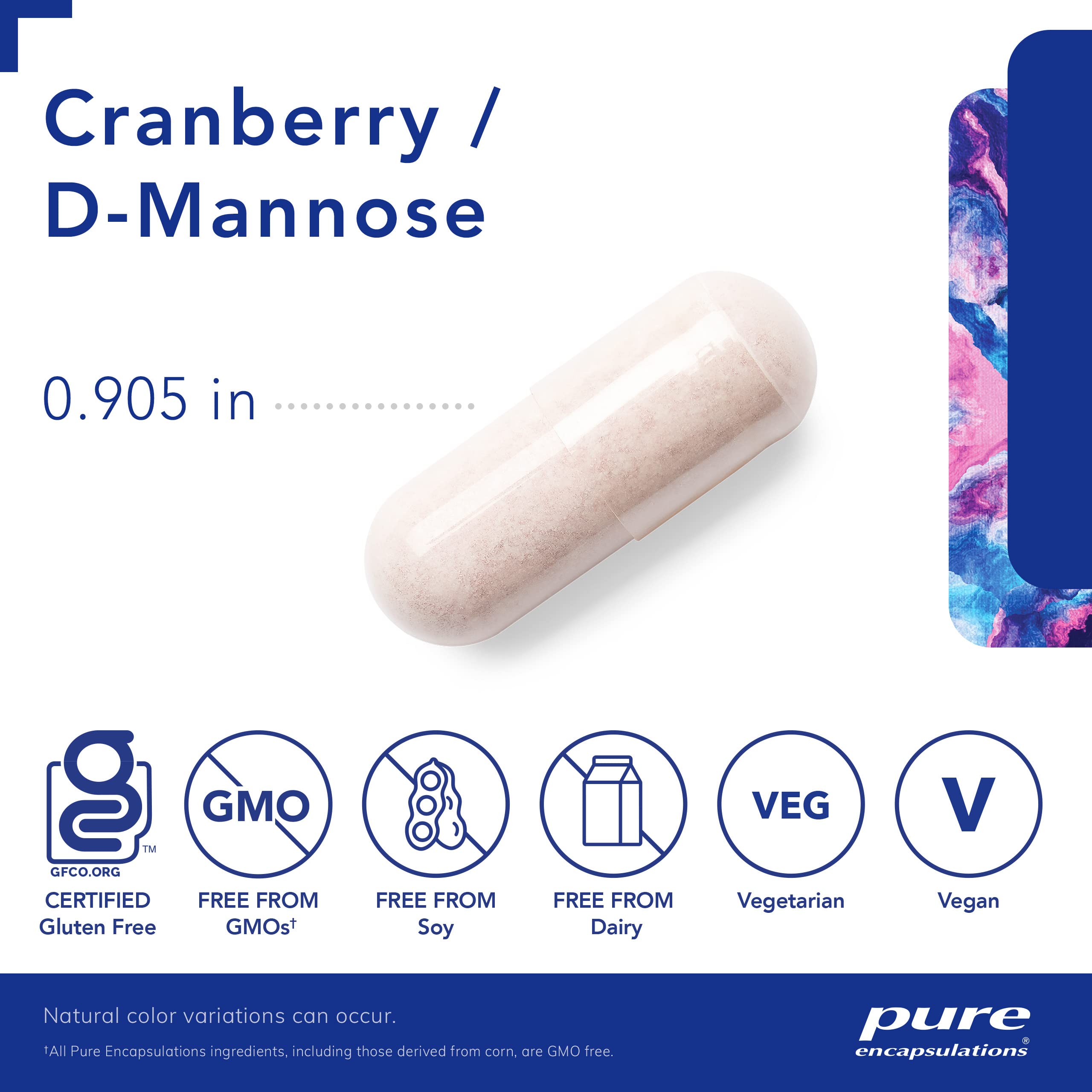 Foto 4 pulgar | Suplemento Pure Encapsulations Arándano D-Manosa 180 Cápsulas - Venta Internacional