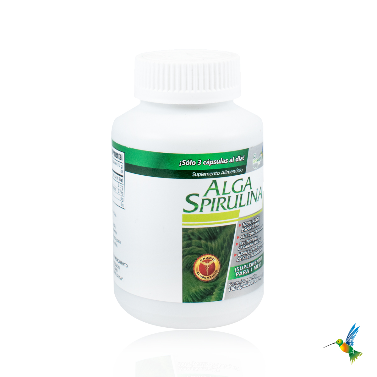 Foto 3 pulgar | Alga Spirulina Best Health 100 Cápsulas Certificada Pura Rica en Vitaminas Minerales y Proteínas