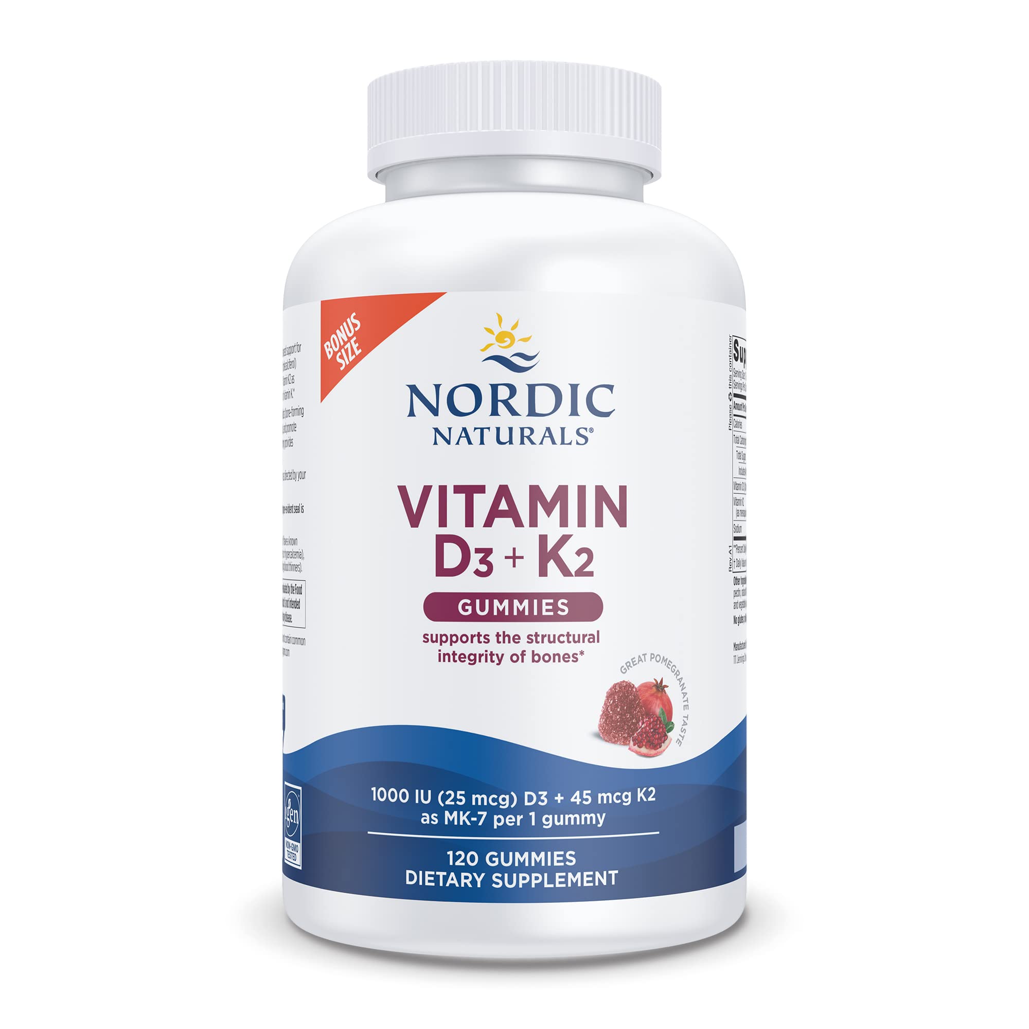 Foto 2 pulgar | Suplemento De Gomitas Con Vitamina D3 Y K2 De Nordic Naturals, 120 Unidades - Venta Internacional.