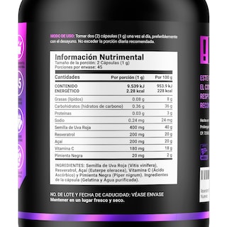 Foto 2 | Resveratrol B Life 90 Cápsulas