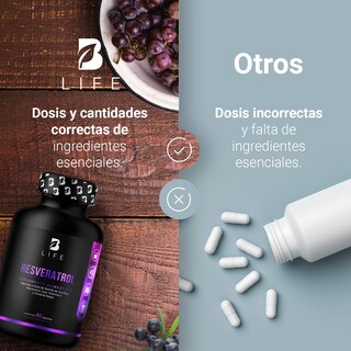 Foto 4 | Resveratrol B Life 90 Cápsulas