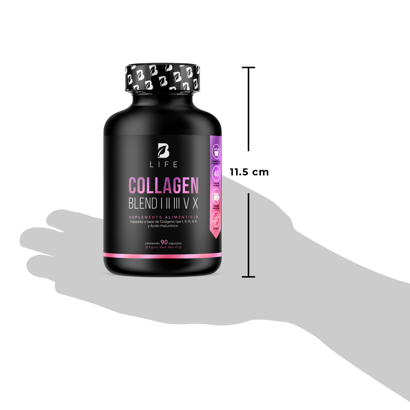 Foto 6 | Collagen Blend I Ii Iii V X B Life 90 Cápsulas