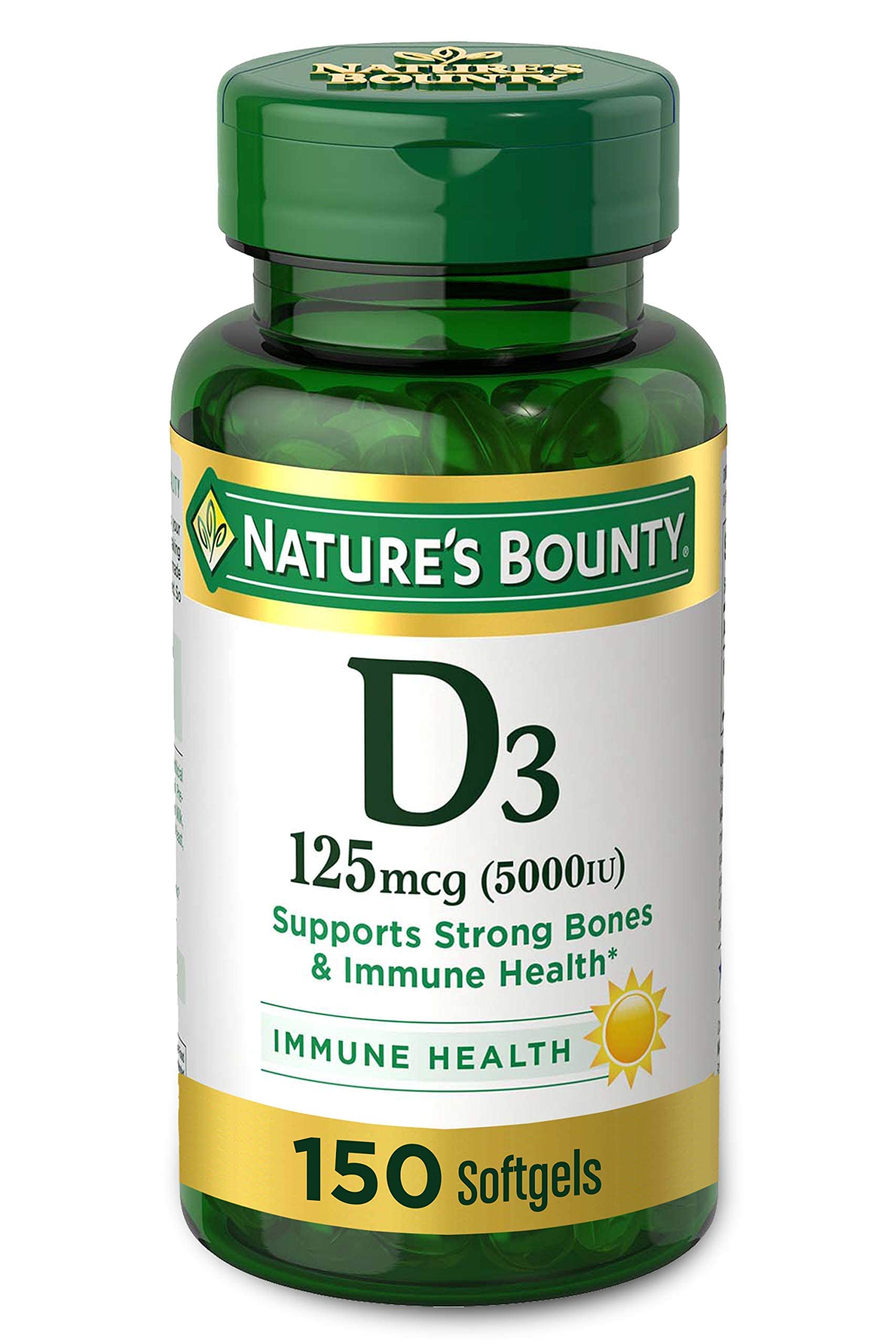 Foto 2 pulgar | Suplemento Nature's Bounty Vitamina D3 5000 Ui 150 Cápsulas - Venta Internacional
