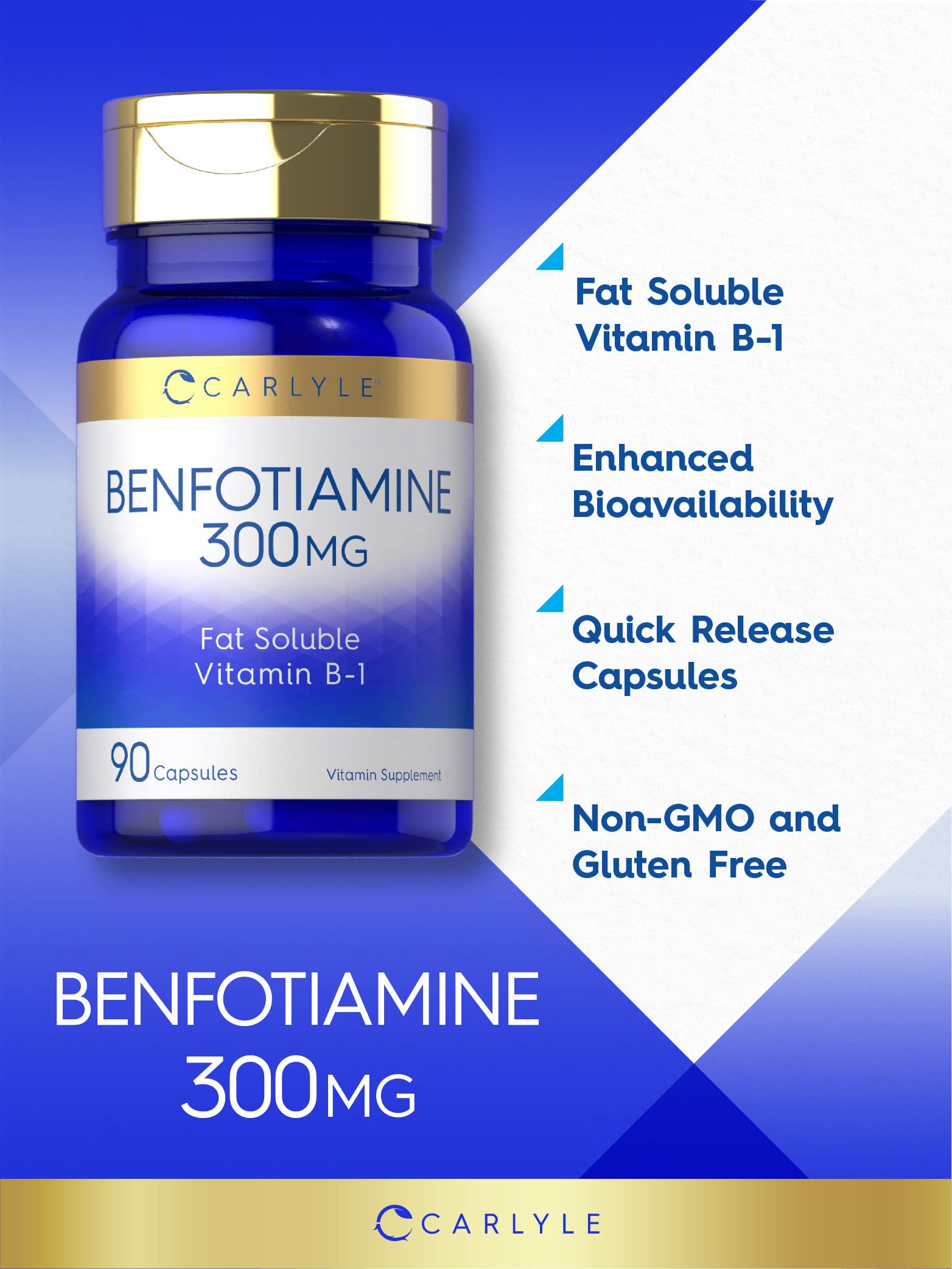 Foto 3 | Suplemento Carlyle Benfotiamina 300 Mg 90 Cápsulas - Venta Internacional