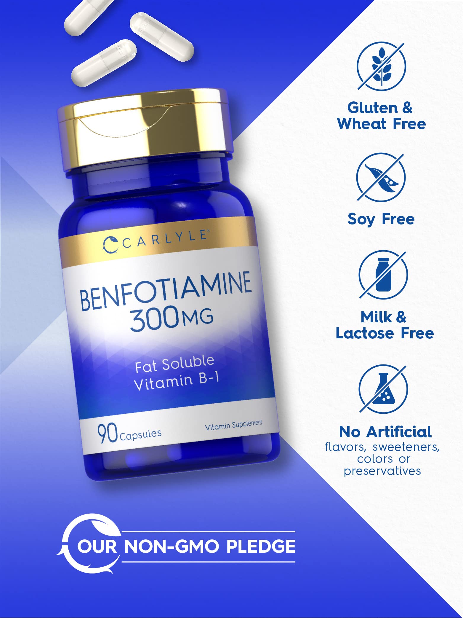 Foto 5 pulgar | Suplemento Carlyle Benfotiamina 300 Mg 90 Cápsulas - Venta Internacional