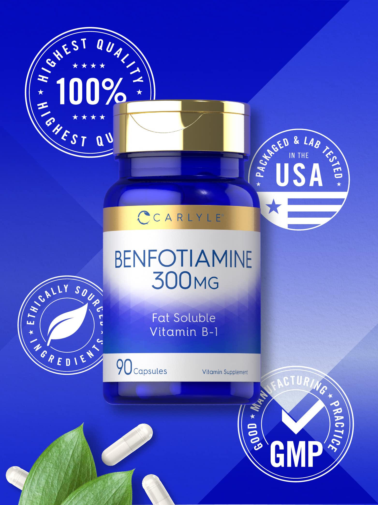 Foto 6 pulgar | Suplemento Carlyle Benfotiamina 300 Mg 90 Cápsulas - Venta Internacional