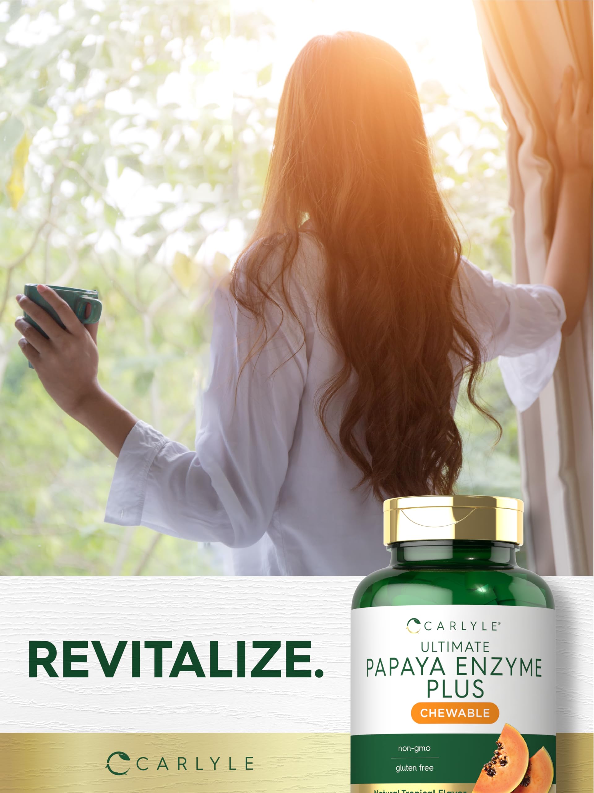 Foto 8 pulgar | Suplemento: Tabletas Masticables con Enzimas de Papaya Carlyle 300 Tabletas - Venta Internacional