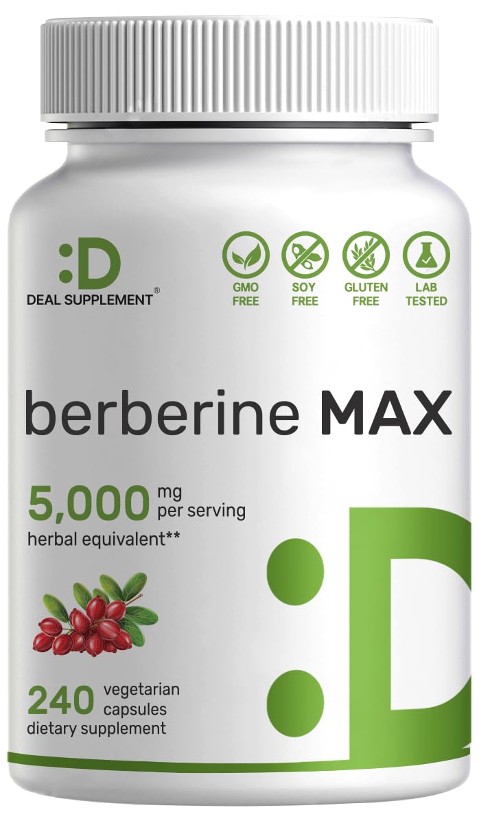 Foto 2 pulgar | Suplemento Berberine Max 5000 mg 240 Cápsulas - Venta Internacional