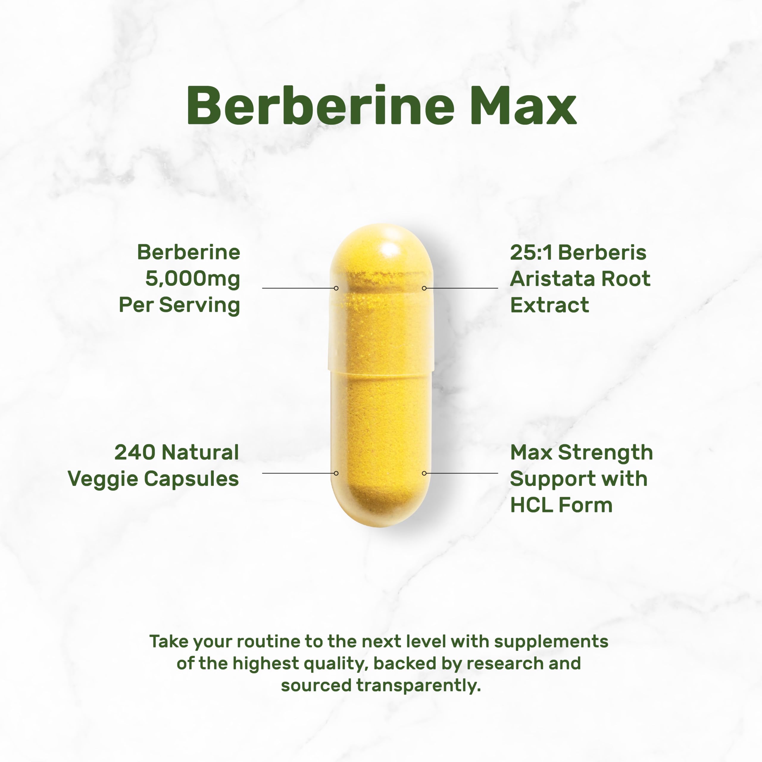 Foto 4 pulgar | Suplemento Berberine Max 5000 mg 240 Cápsulas - Venta Internacional