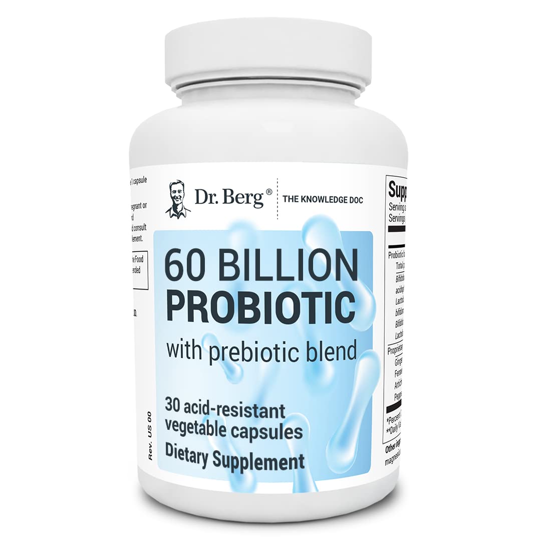 Suplemento Dr. Berg de 60 Mil Millones de Probióticos 30 Cápsulas - Venta Internacional