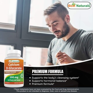 Foto 4 | Suplemento D-Glucarato de Calcio Best Naturals 200 mg 120 Comprimidos - Venta Internacional