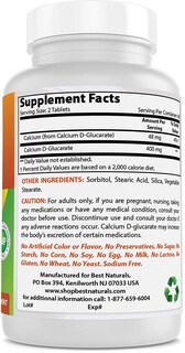 Foto 5 | Suplemento D-Glucarato de Calcio Best Naturals 200 mg 120 Comprimidos - Venta Internacional