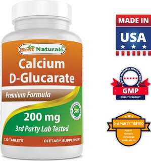 Foto 7 | Suplemento D-Glucarato de Calcio Best Naturals 200 mg 120 Comprimidos - Venta Internacional