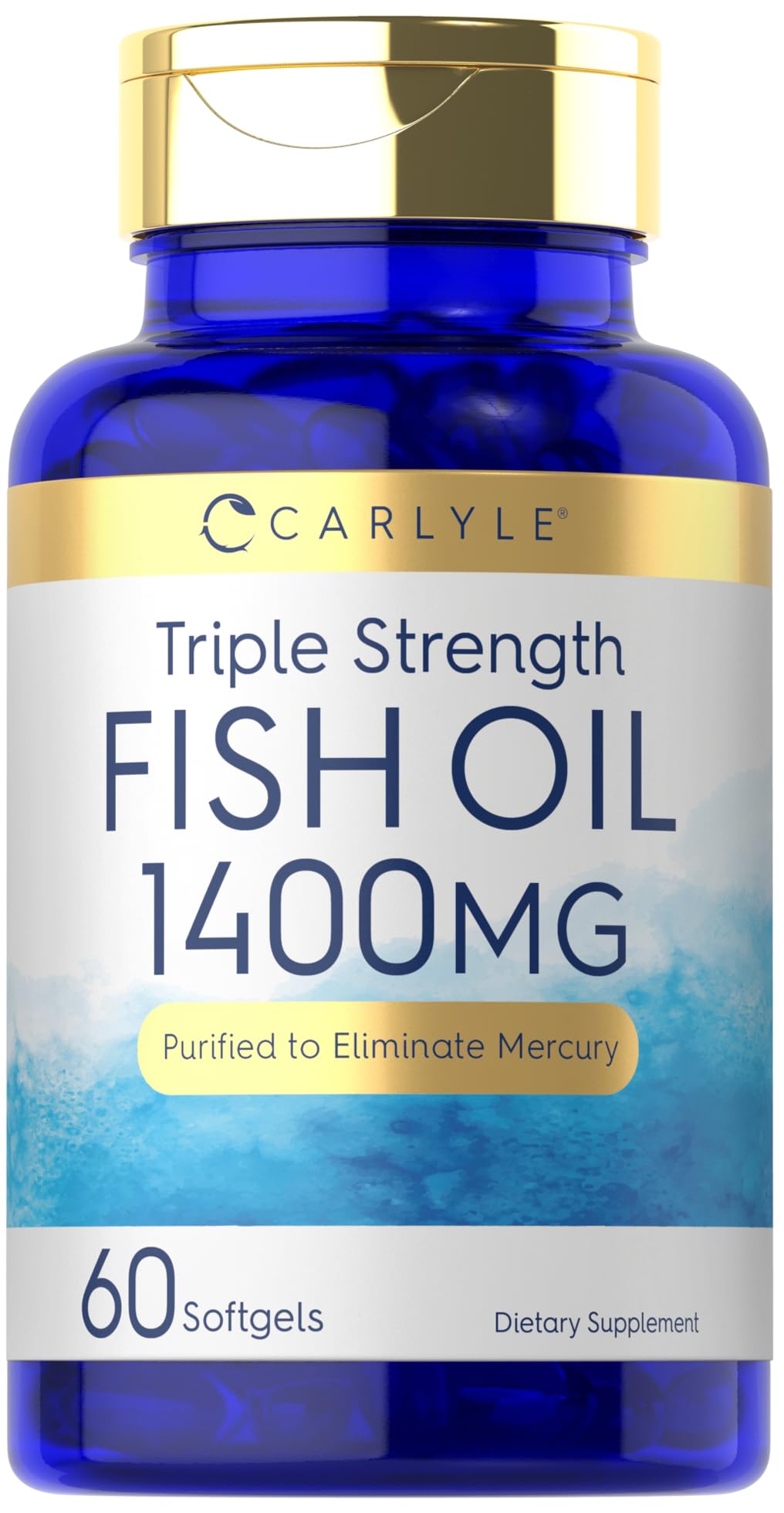 Foto 2 pulgar | Suplemento de Aceite de Pescado Carlyle Triple Strength 1400 mg 60 Cápsulas Blandas - Venta Internacional