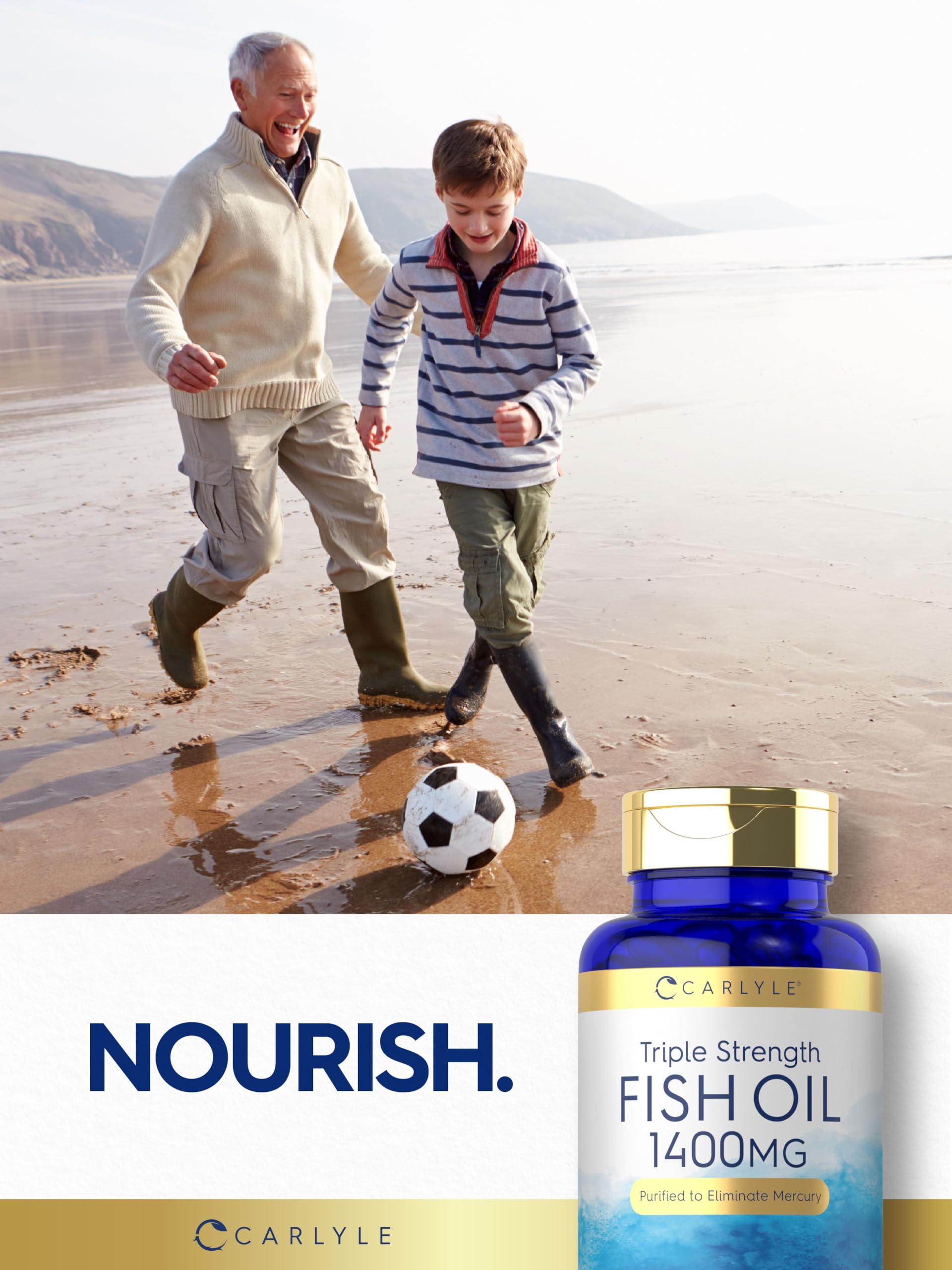 Foto 8 pulgar | Suplemento de Aceite de Pescado Carlyle Triple Strength 1400 mg 60 Cápsulas Blandas - Venta Internacional