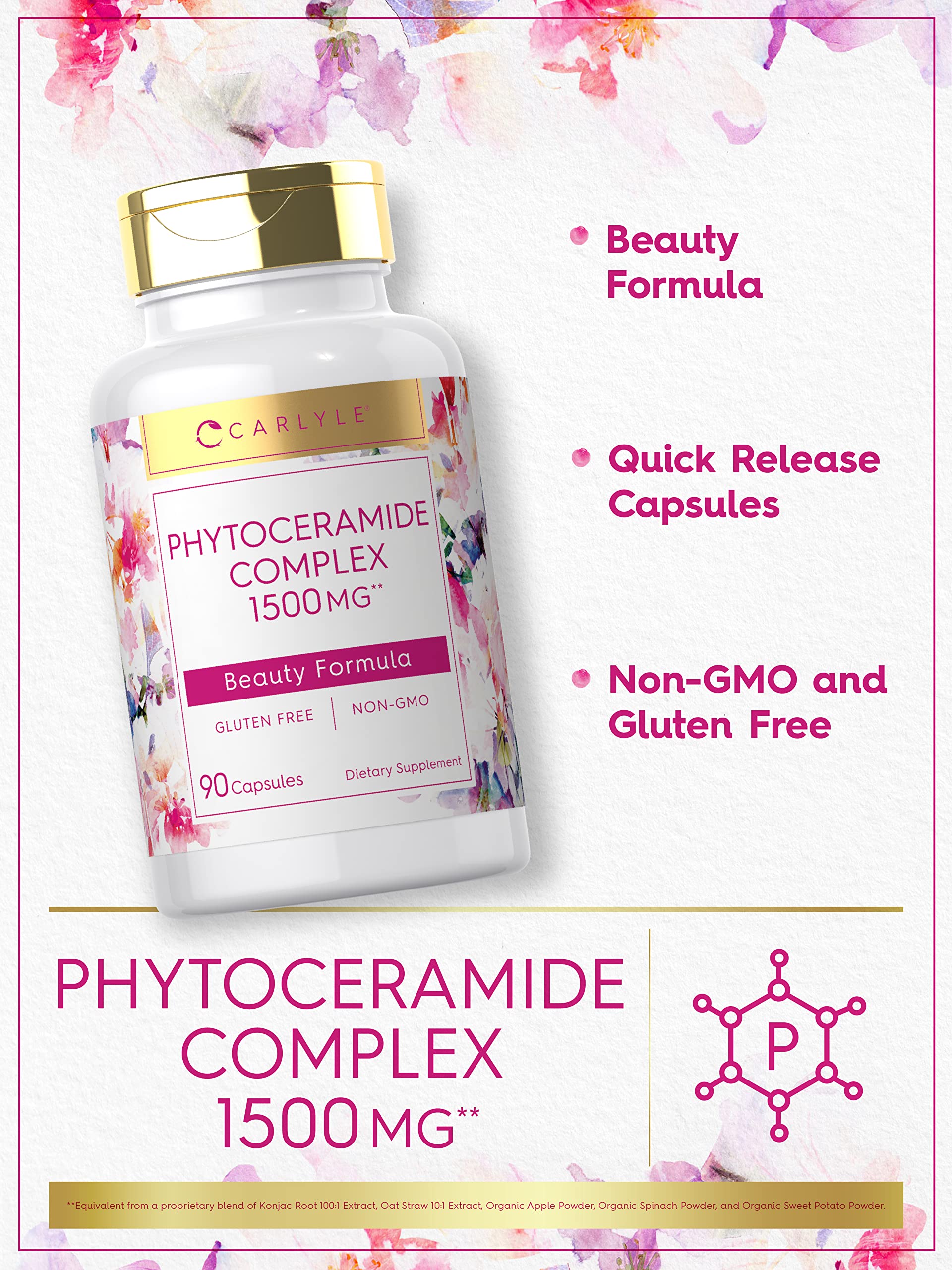 Foto 4 pulgar | Suplemento Carlyle Phytoceramide 1500 Mg 90 Cápsulas - Venta Internacional