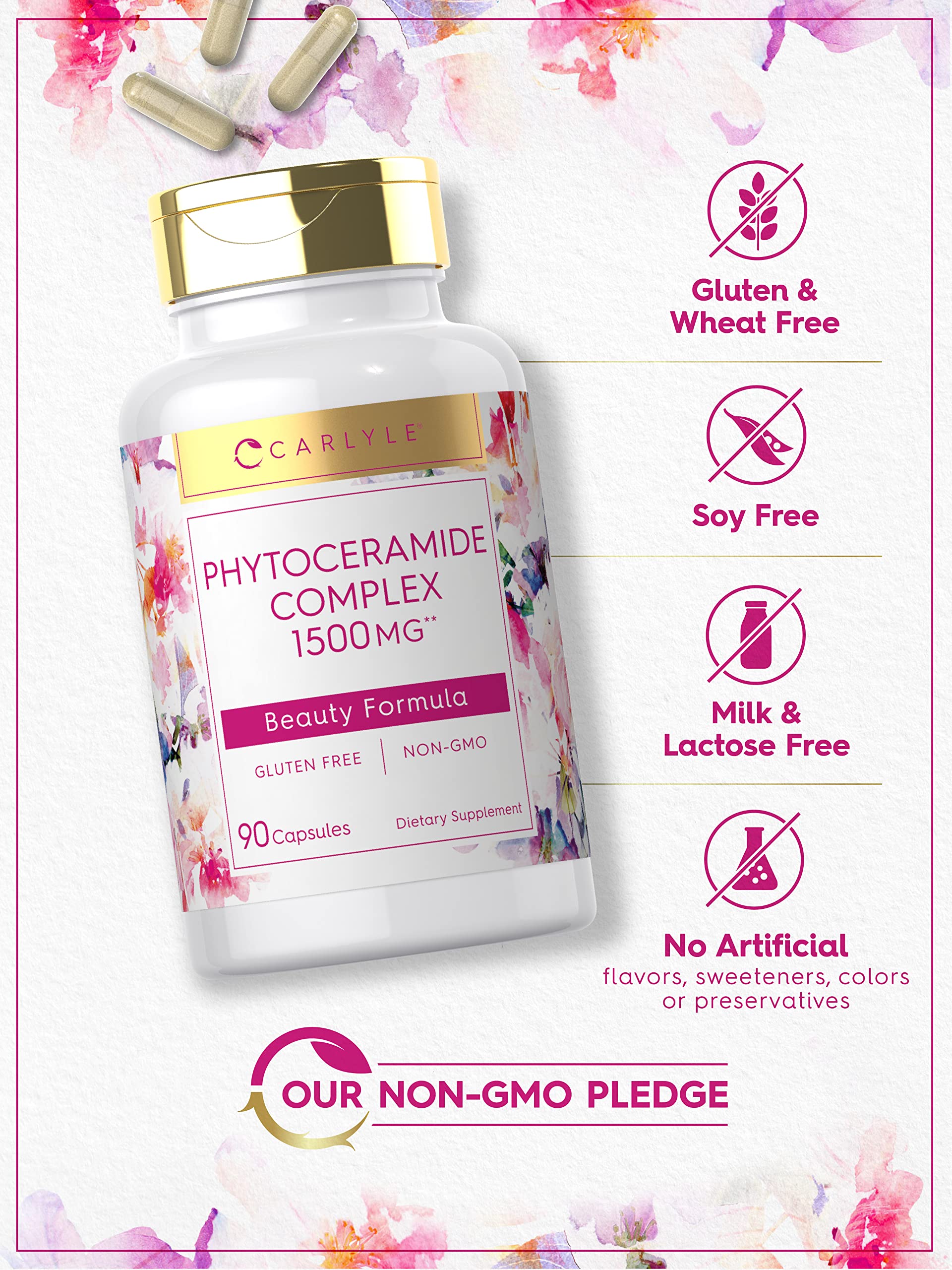 Foto 5 pulgar | Suplemento Carlyle Phytoceramide 1500 Mg 90 Cápsulas - Venta Internacional