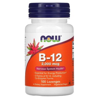 Foto 1 | Suplemento Now B-12 de 2000 mcg 100 Pastillas - Venta Internacional