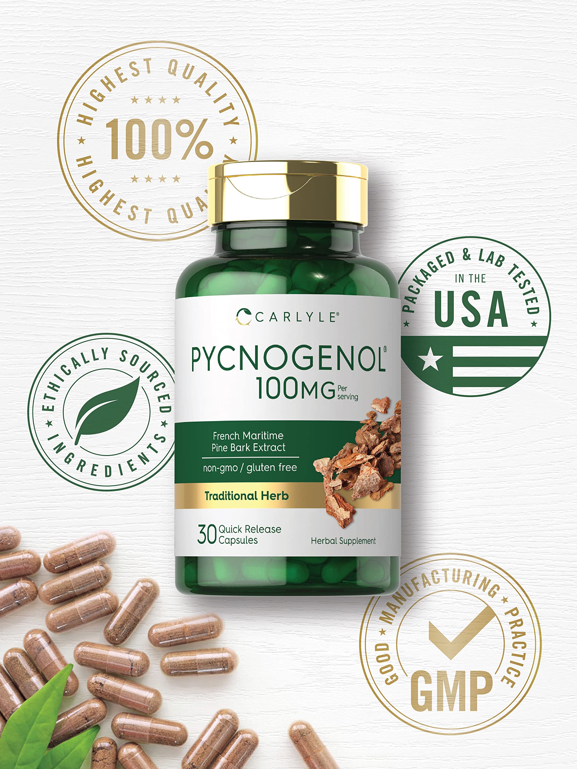 Foto 5 | Suplemento Carlyle Pycnogenol 100 Mg | 30 Cápsulas - Antioxidante Natural